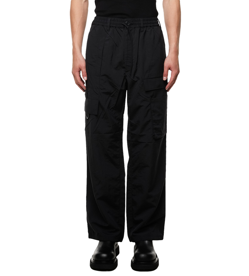 Loose-fit Cotton Pants Black - S