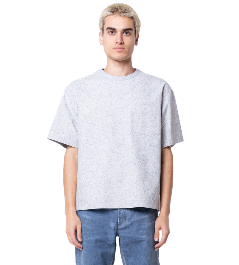 Relaxed Fit Printed Leather T-shirt Grey - L