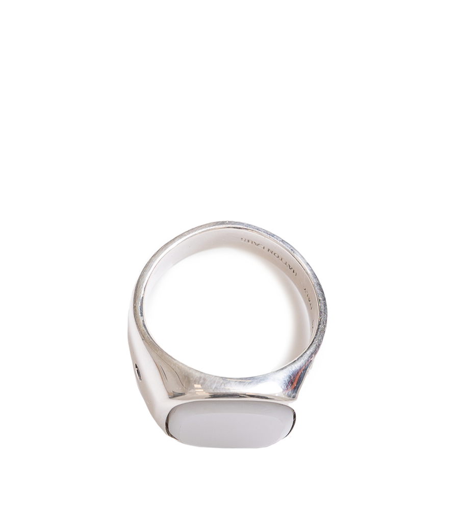 Square Jasper Signet Ring Silver