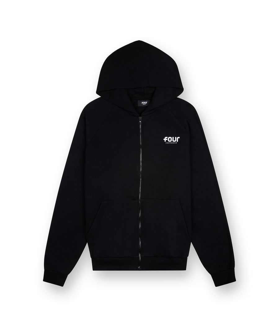 Logo Zip Up Vest Black