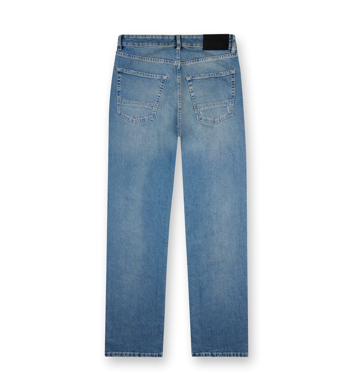 Straight Leg Denim Dark Blue Sand Wash