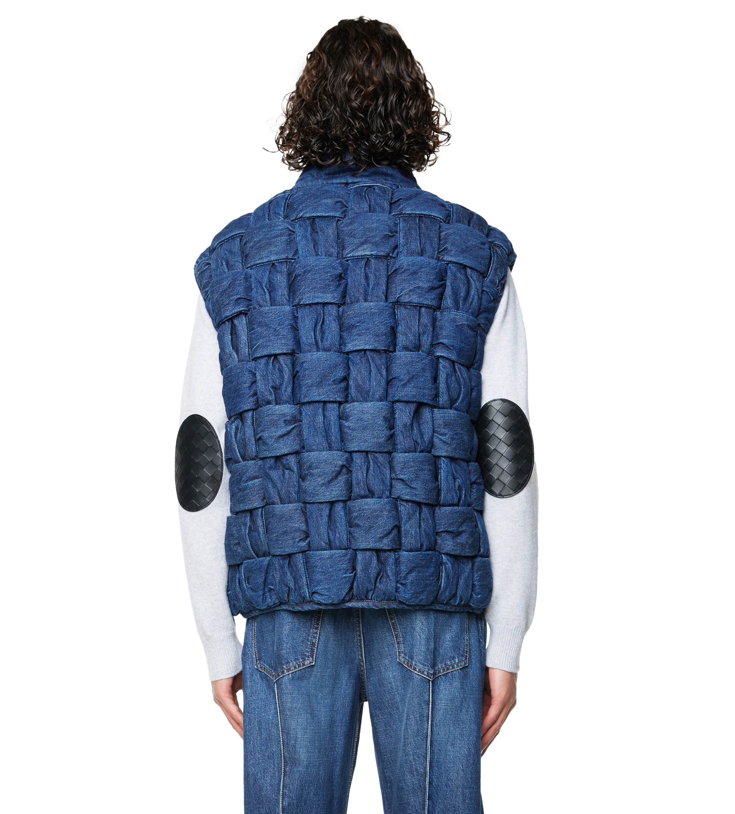 Tech Nylon Intrecciato Vest Blue