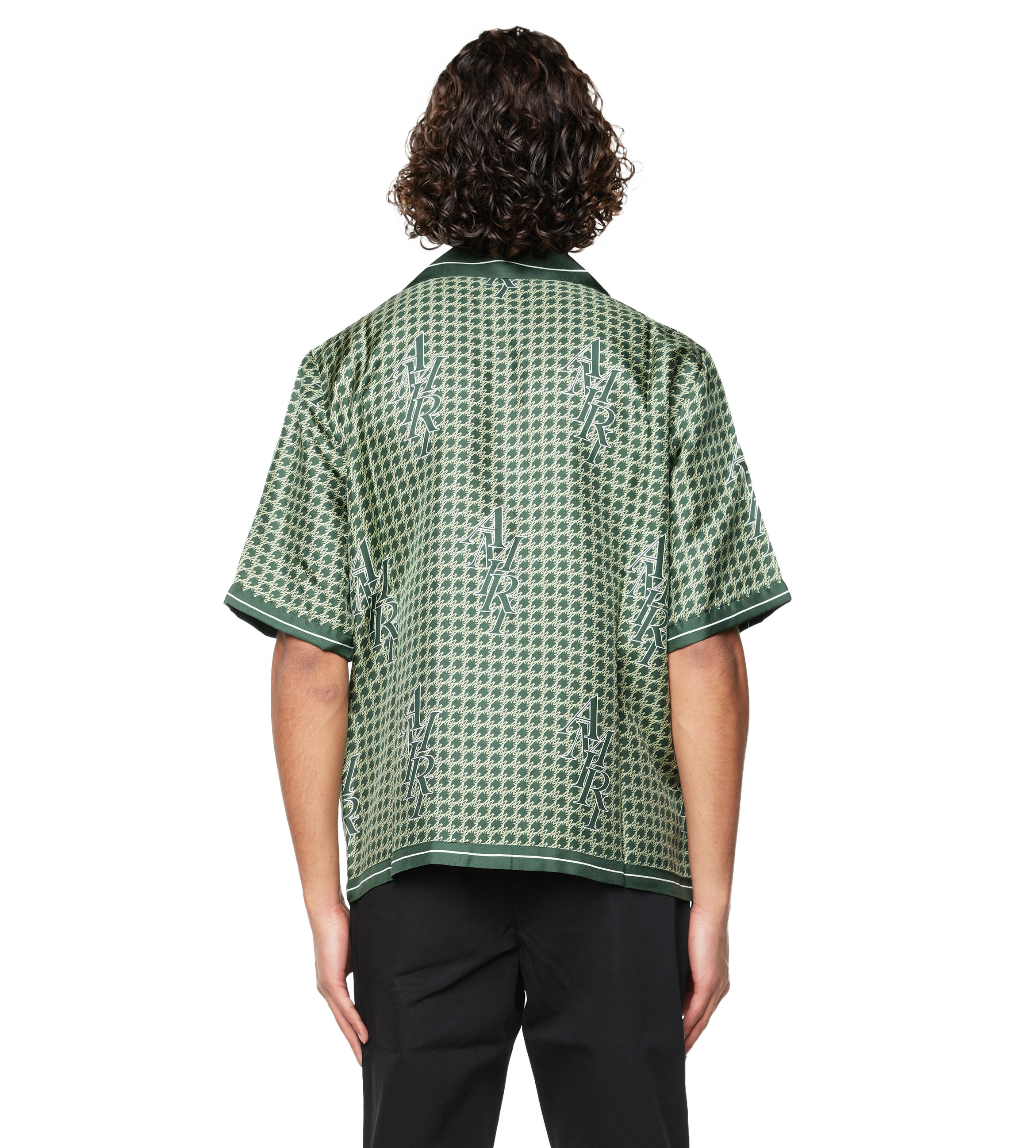 Houndstooth Bowling Shirt Green