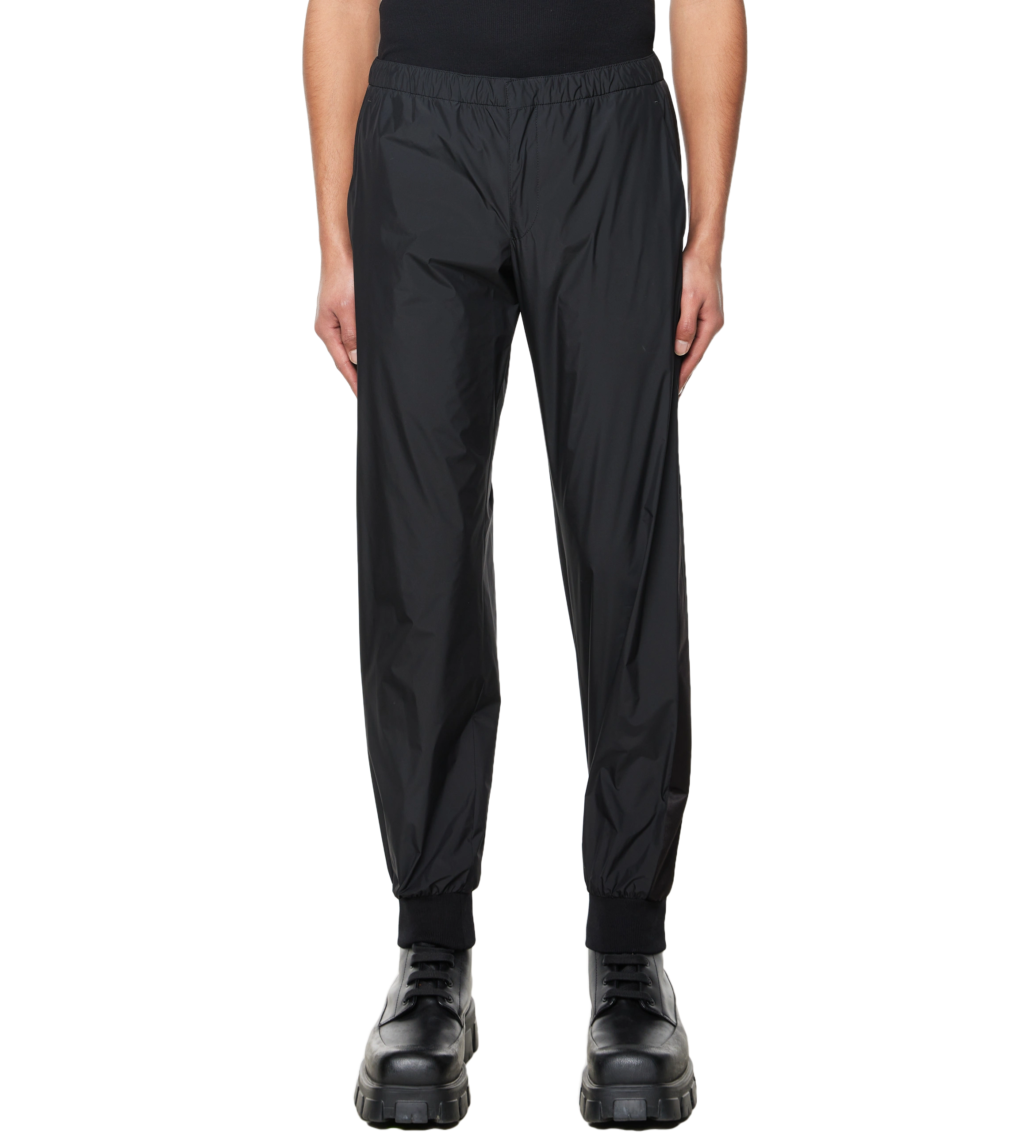 Silk Blend Joggers Black