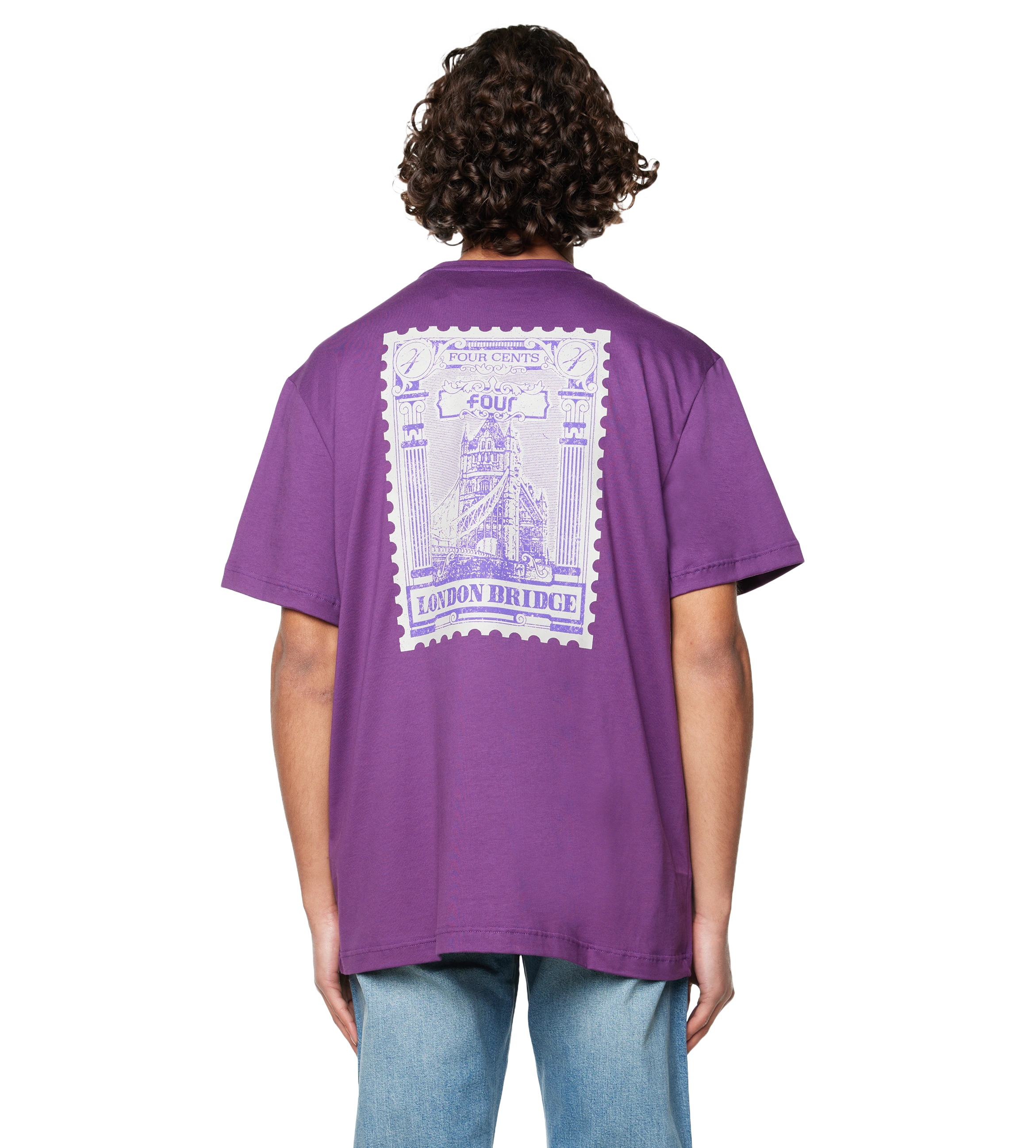 London Bridge Stamp T-shirt Plum Purple
