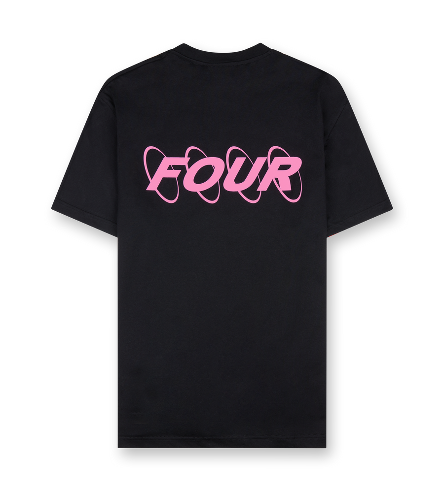 Pink Circles Logo T-shirt Black / Pink