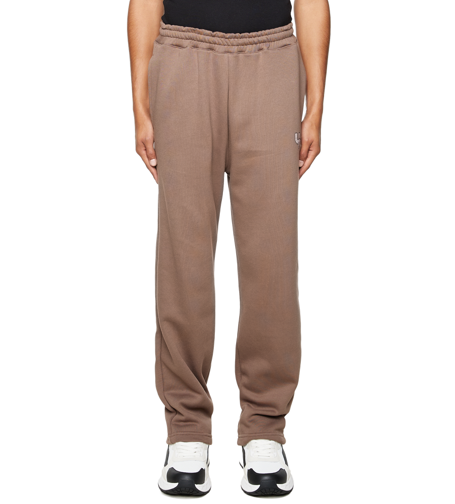 Outline Logo Straight Leg Pants Coffee Quartz