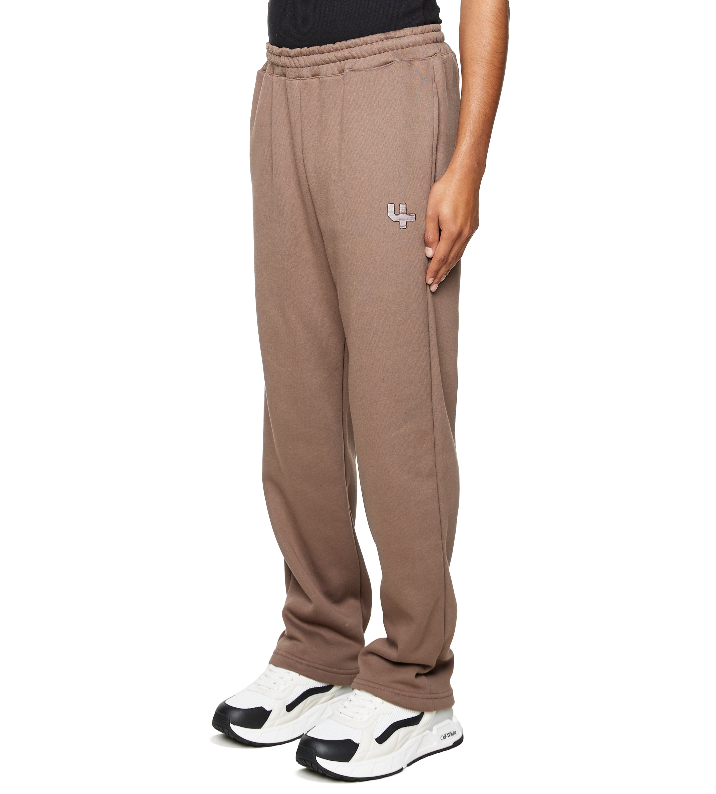 Outline Logo Straight Leg Pants Coffee Quartz
