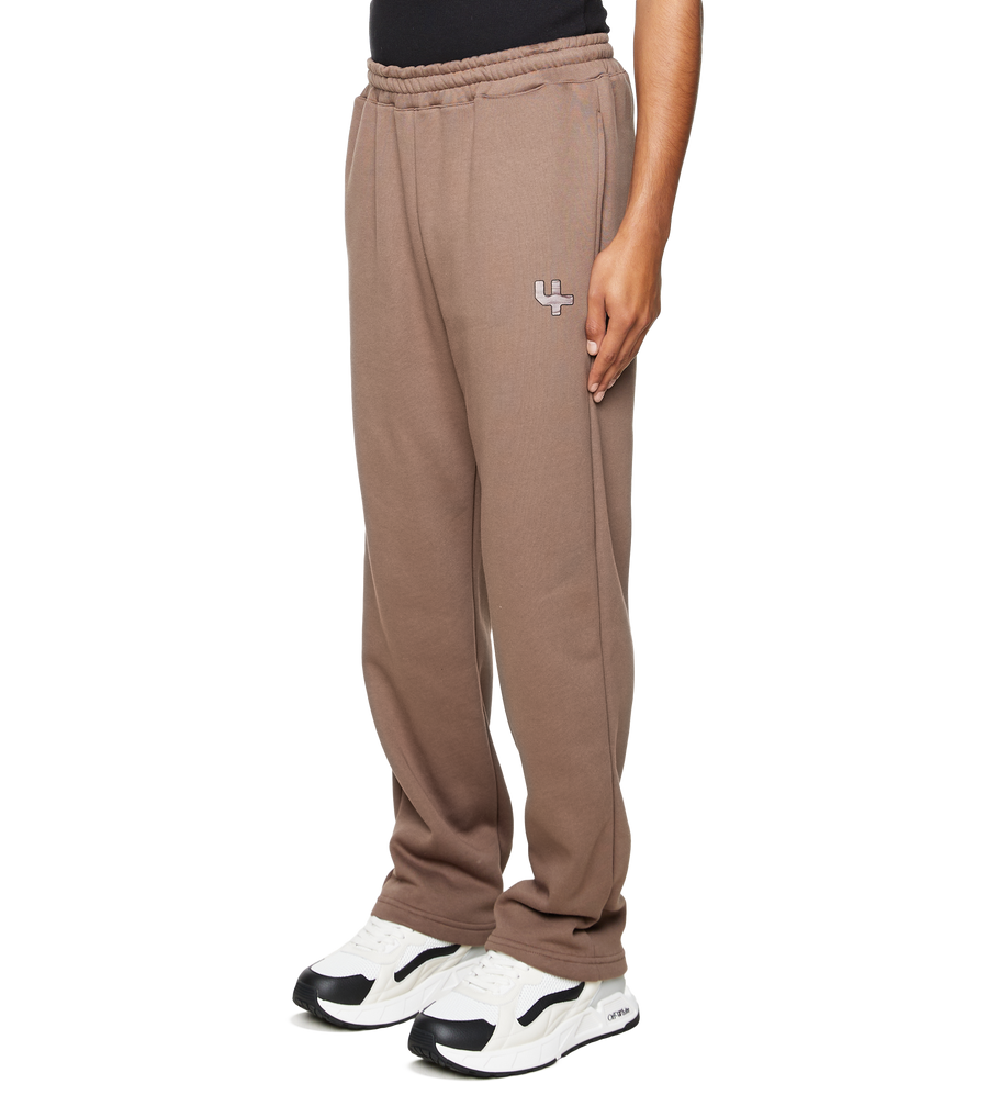 Outline Logo Straight Leg Pants Coffee Quartz