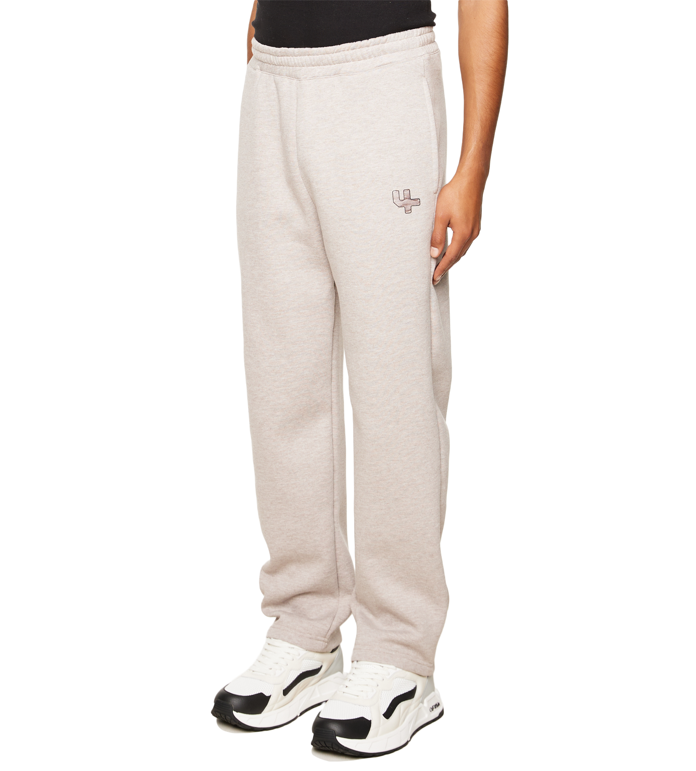 Outline Logo Straight Leg Pants Sand Melange