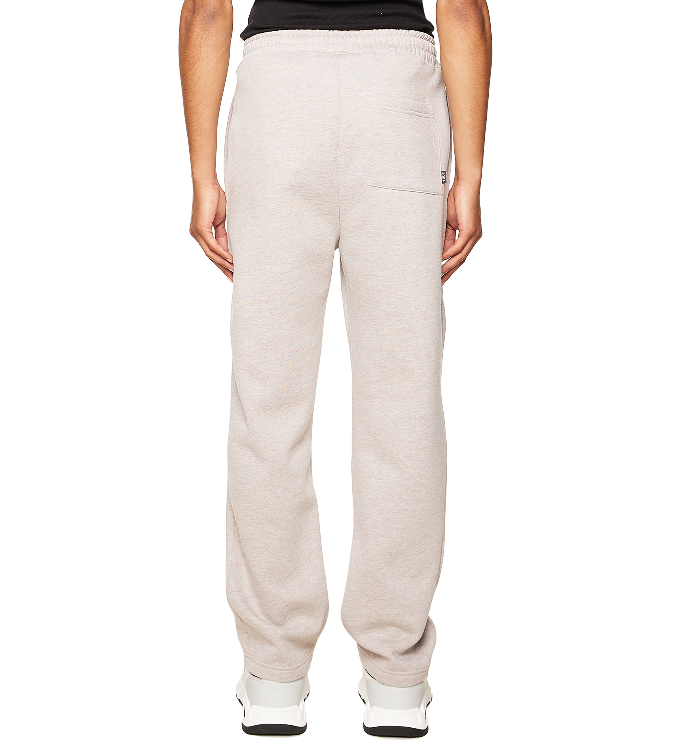 Outline Logo Straight Leg Pants Sand Melange