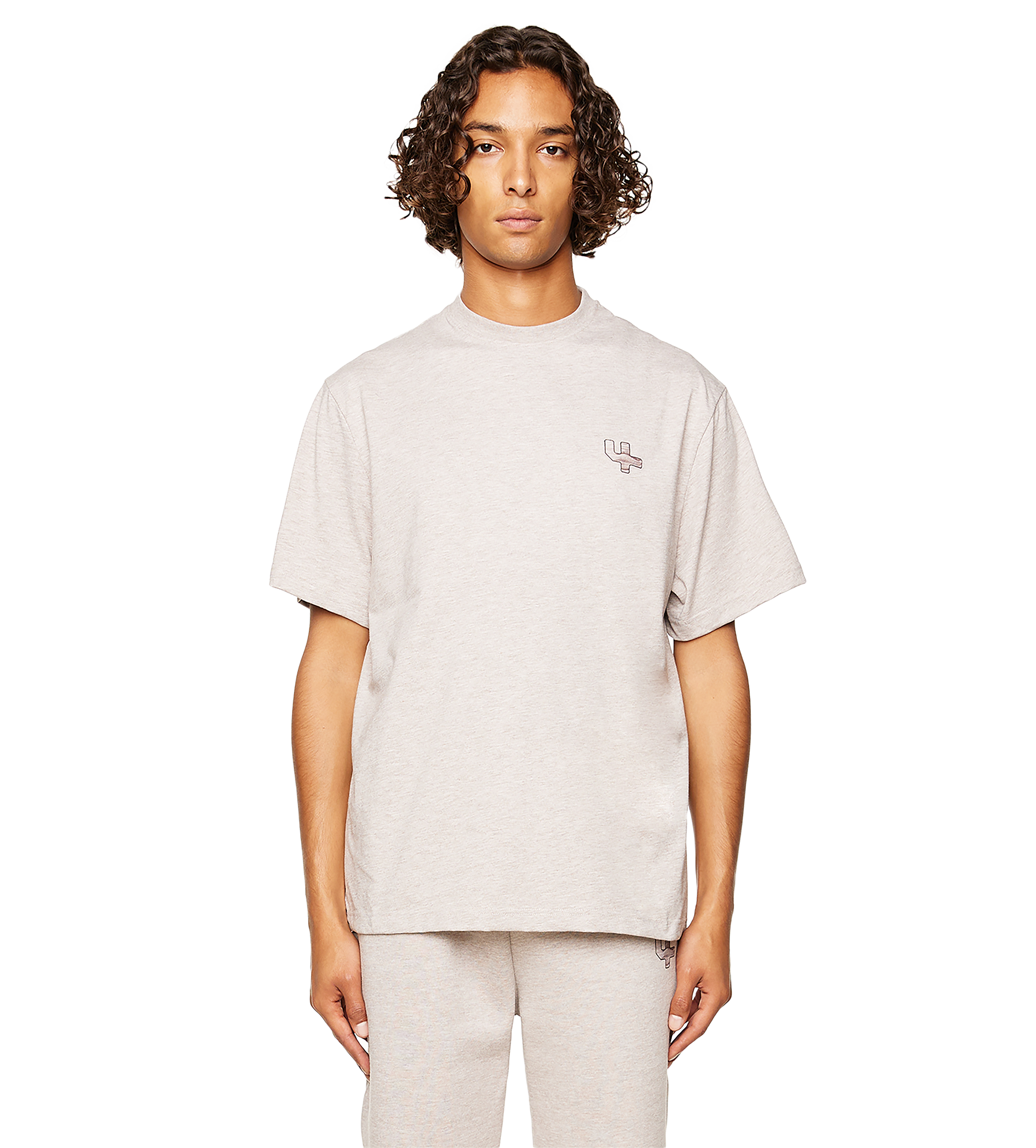 Outline Logo T-shirt Sand Melange