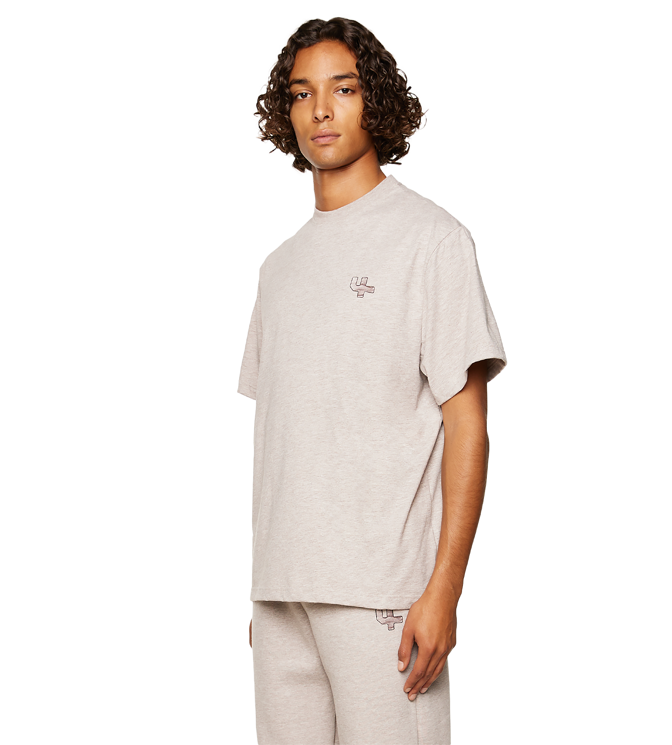 Outline Logo T-shirt Sand Melange