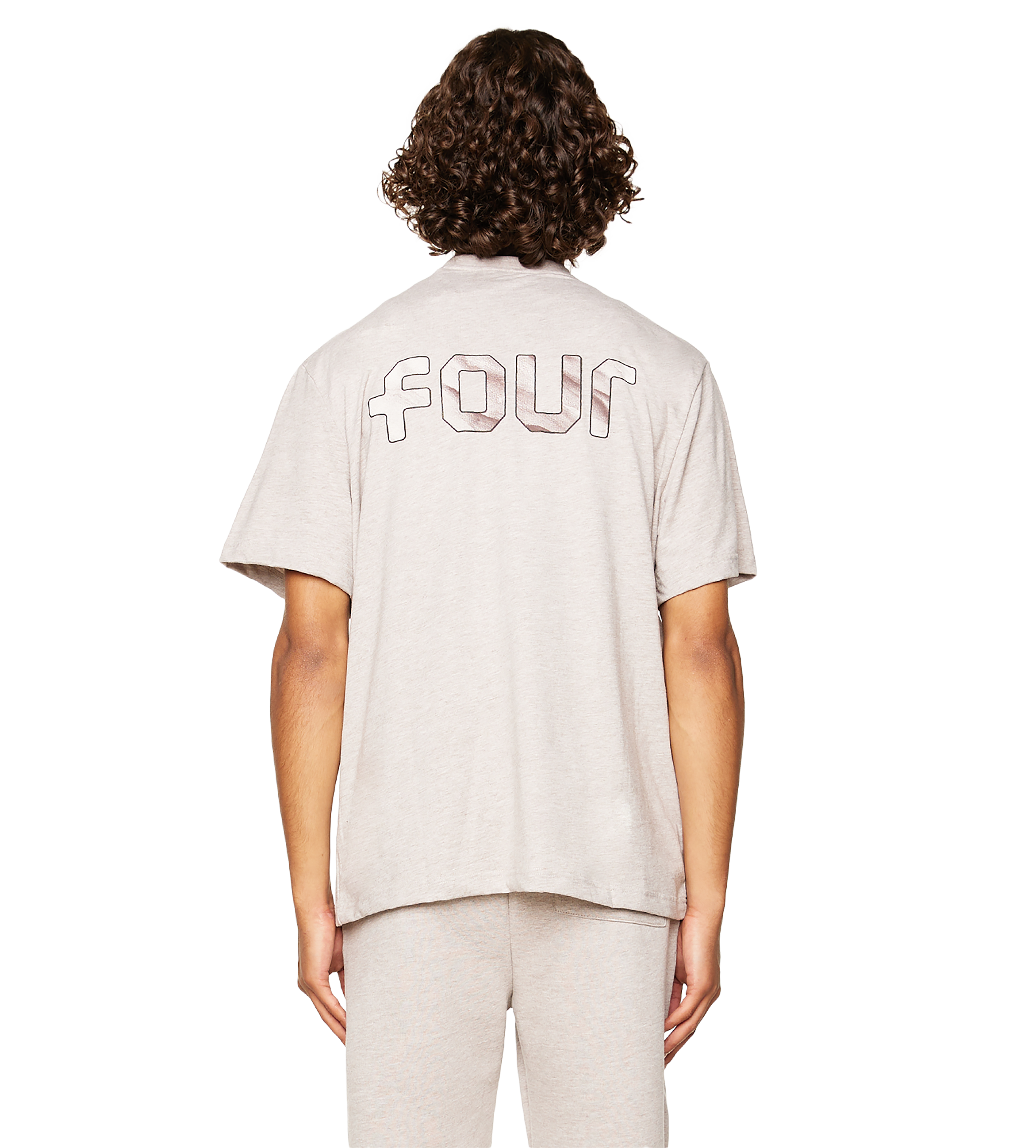 Outline Logo T-shirt Sand Melange