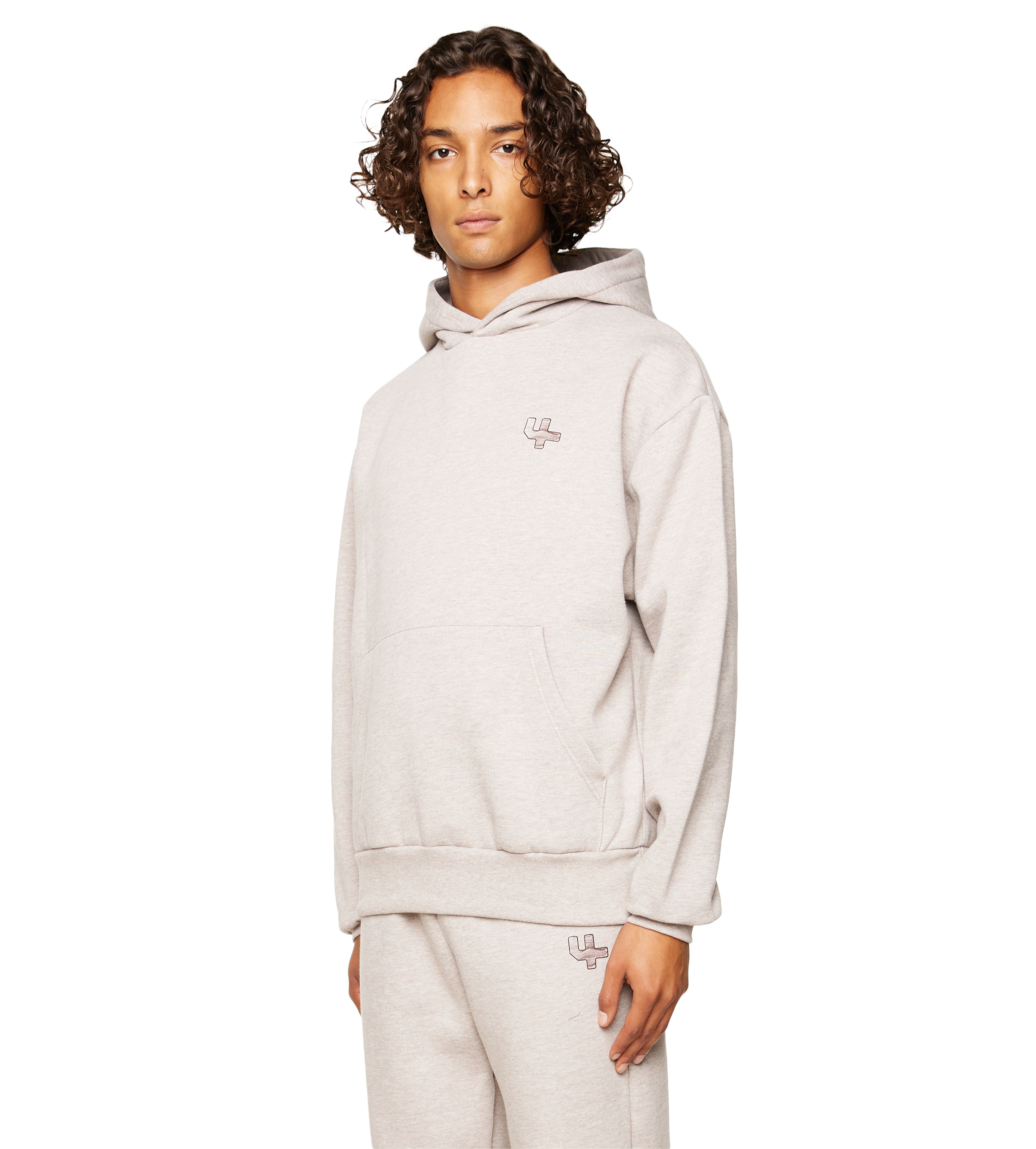 Outline Logo Hoodie Sand Melange