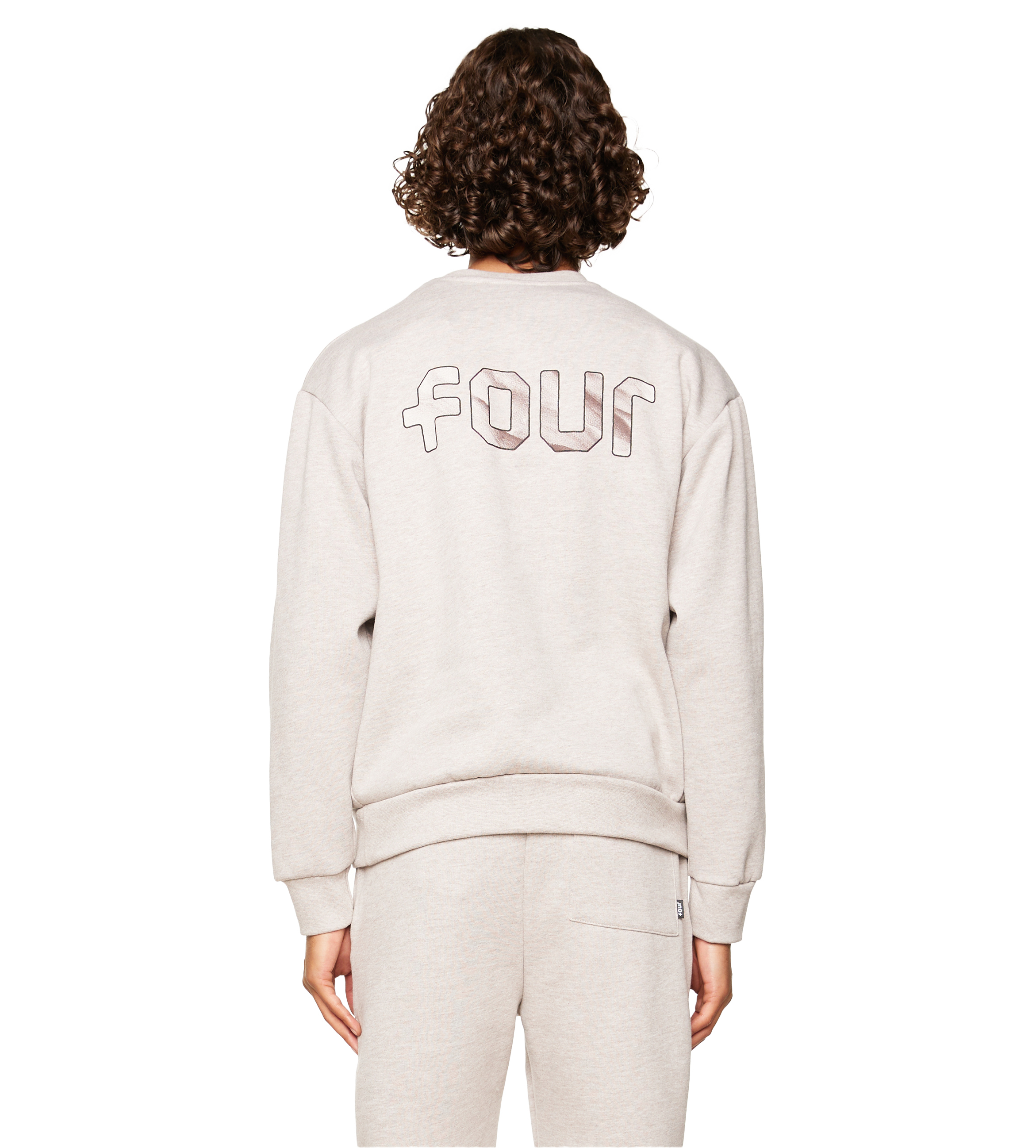 Outline Logo Crewneck Sand Melange