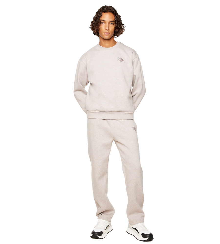 Outline Logo Crewneck Sand Melange
