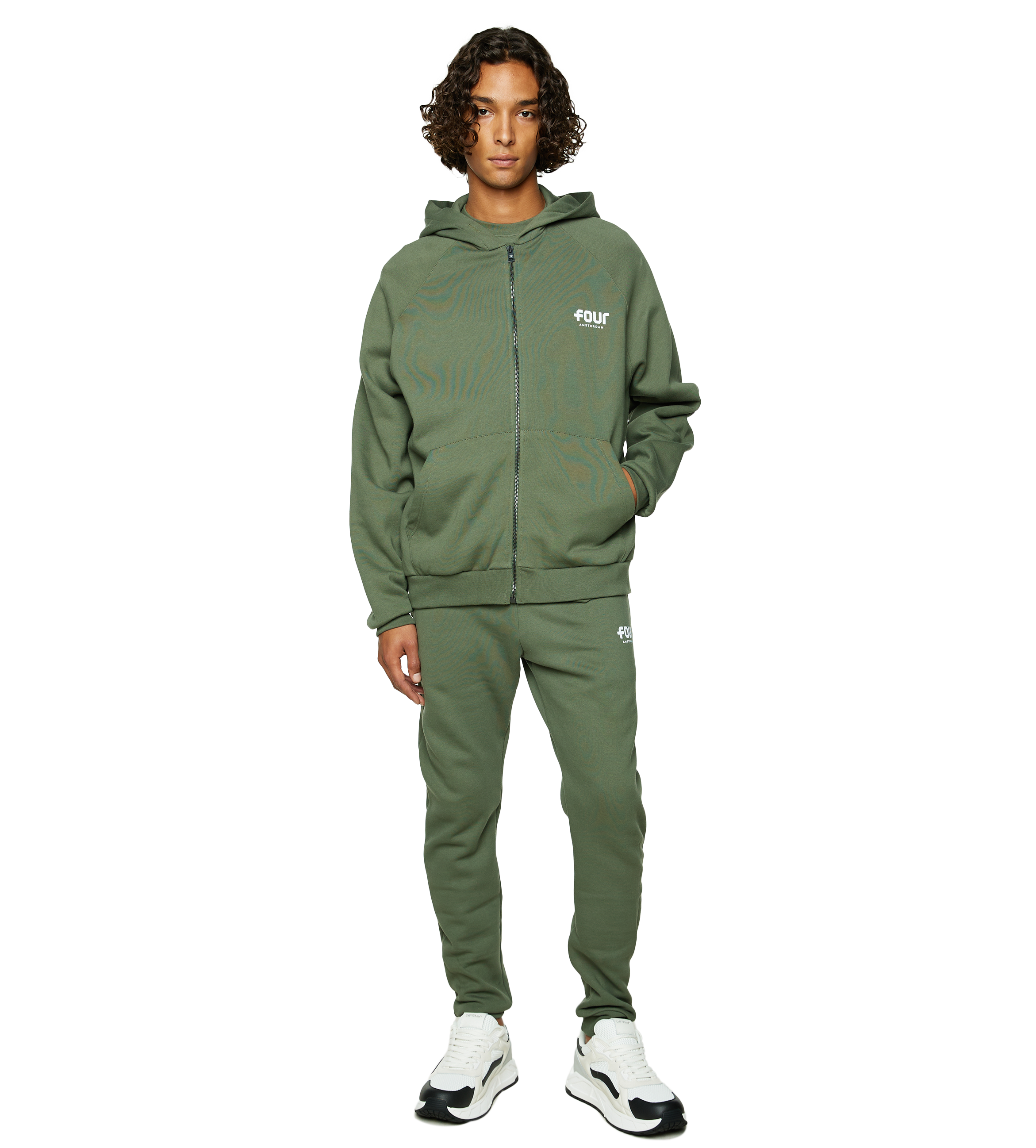Logo Zip Up Vest Thyme