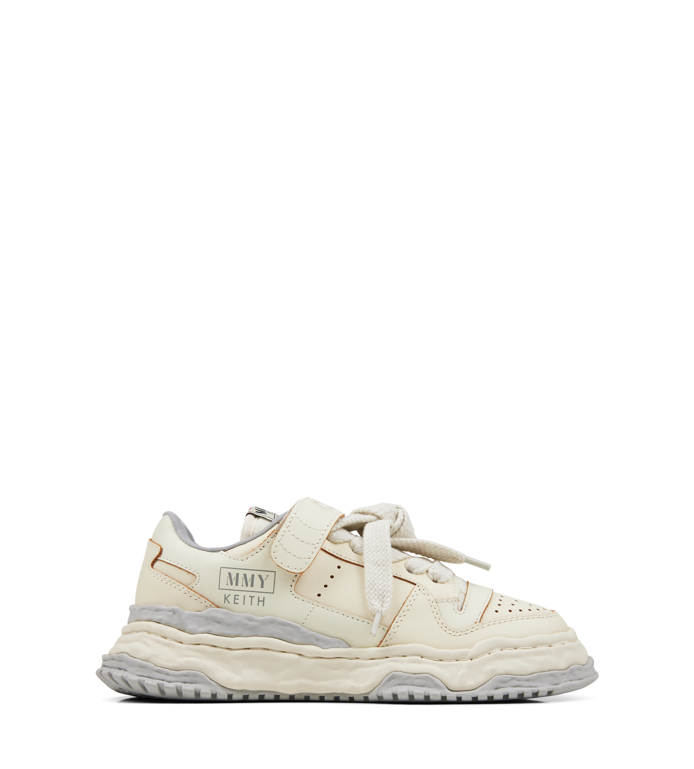 Keith Leather Low-Top Sneakers White