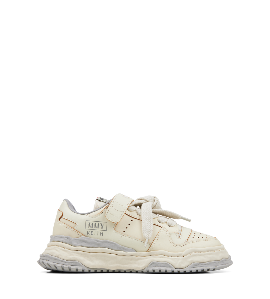 Keith Leather Low-Top Sneakers White