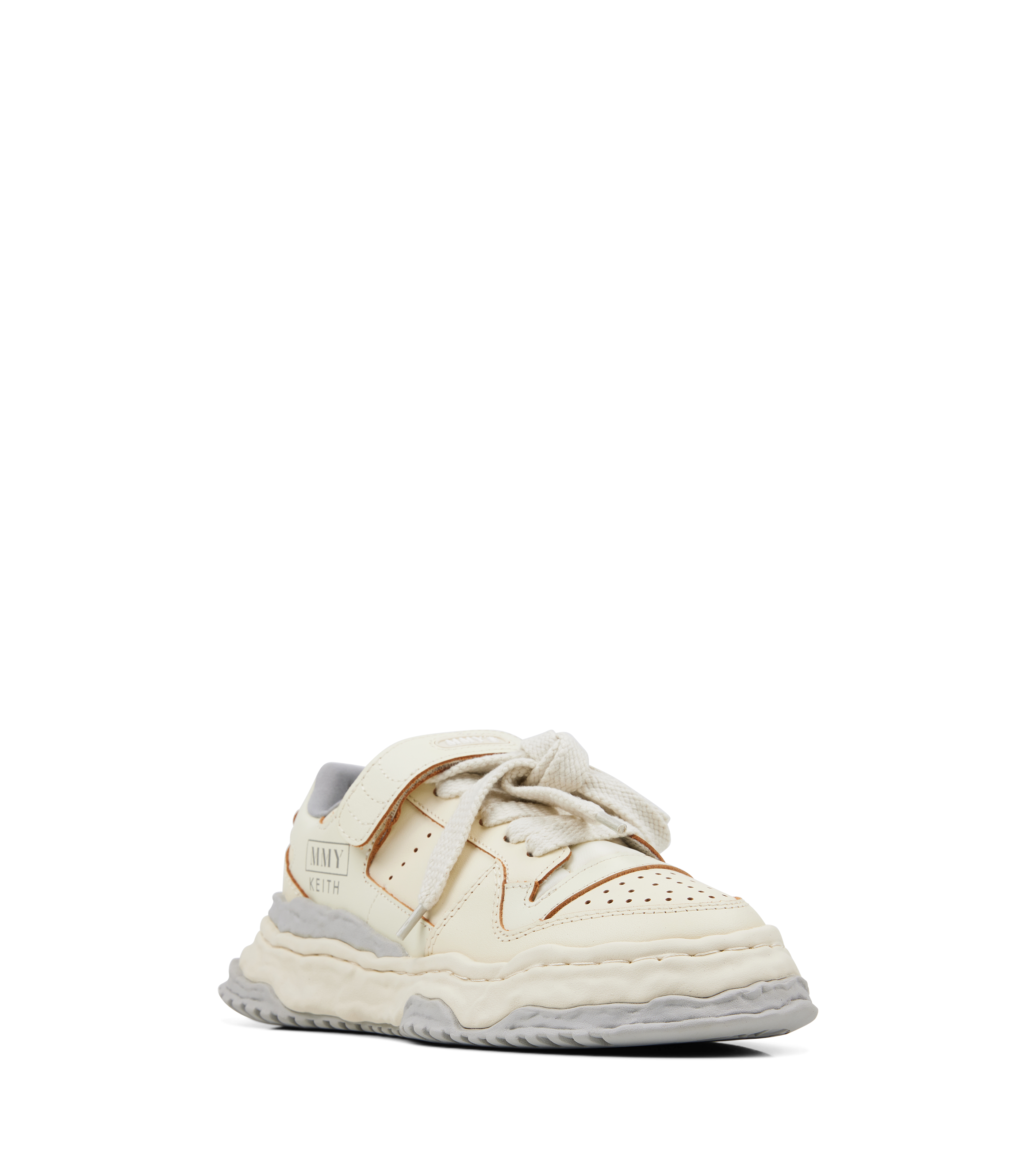 Keith Leather Low-Top Sneakers White