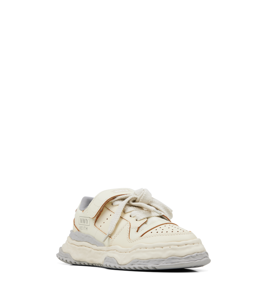 Keith Leather Low-Top Sneakers White