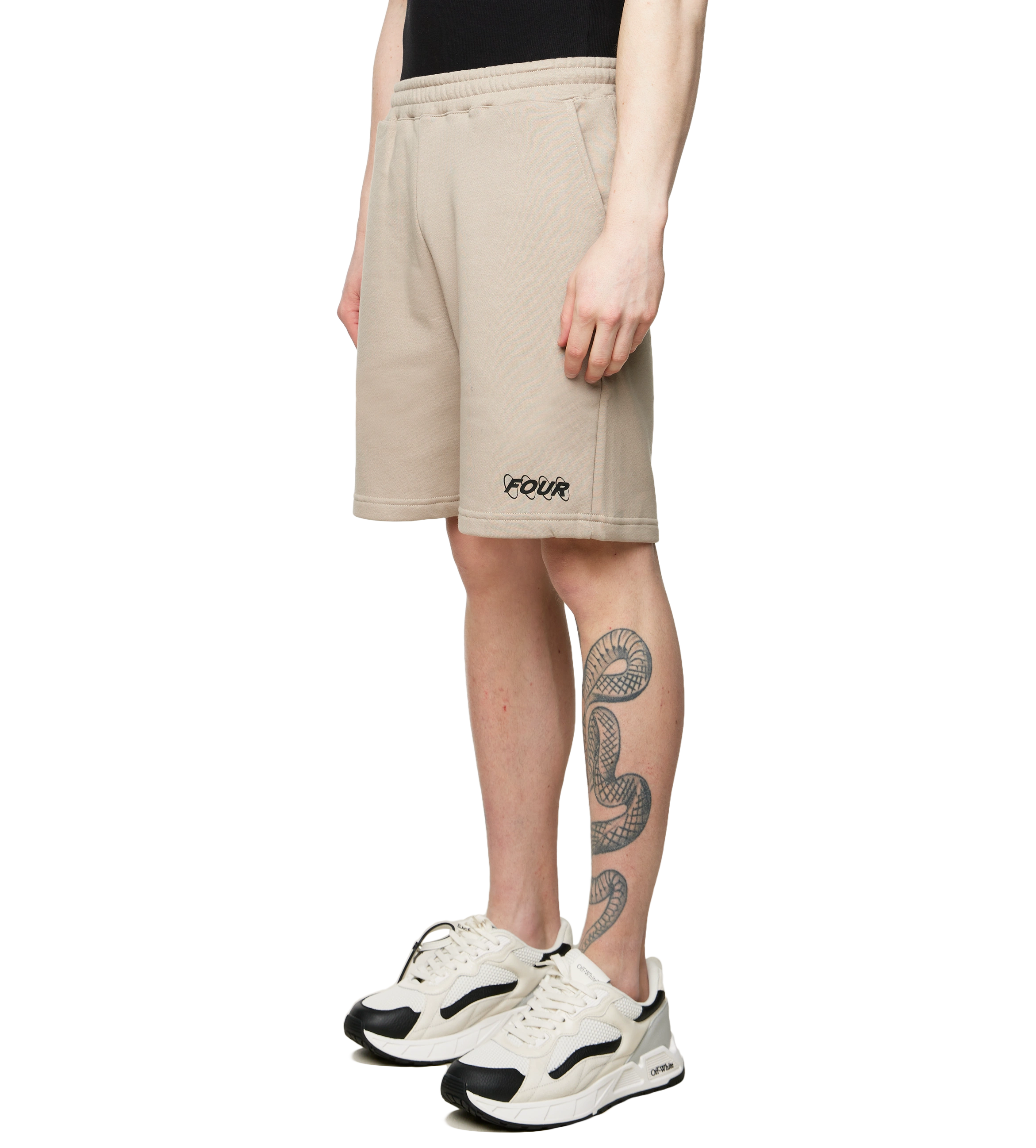 Circles Logo Shorts Vintage Khaki