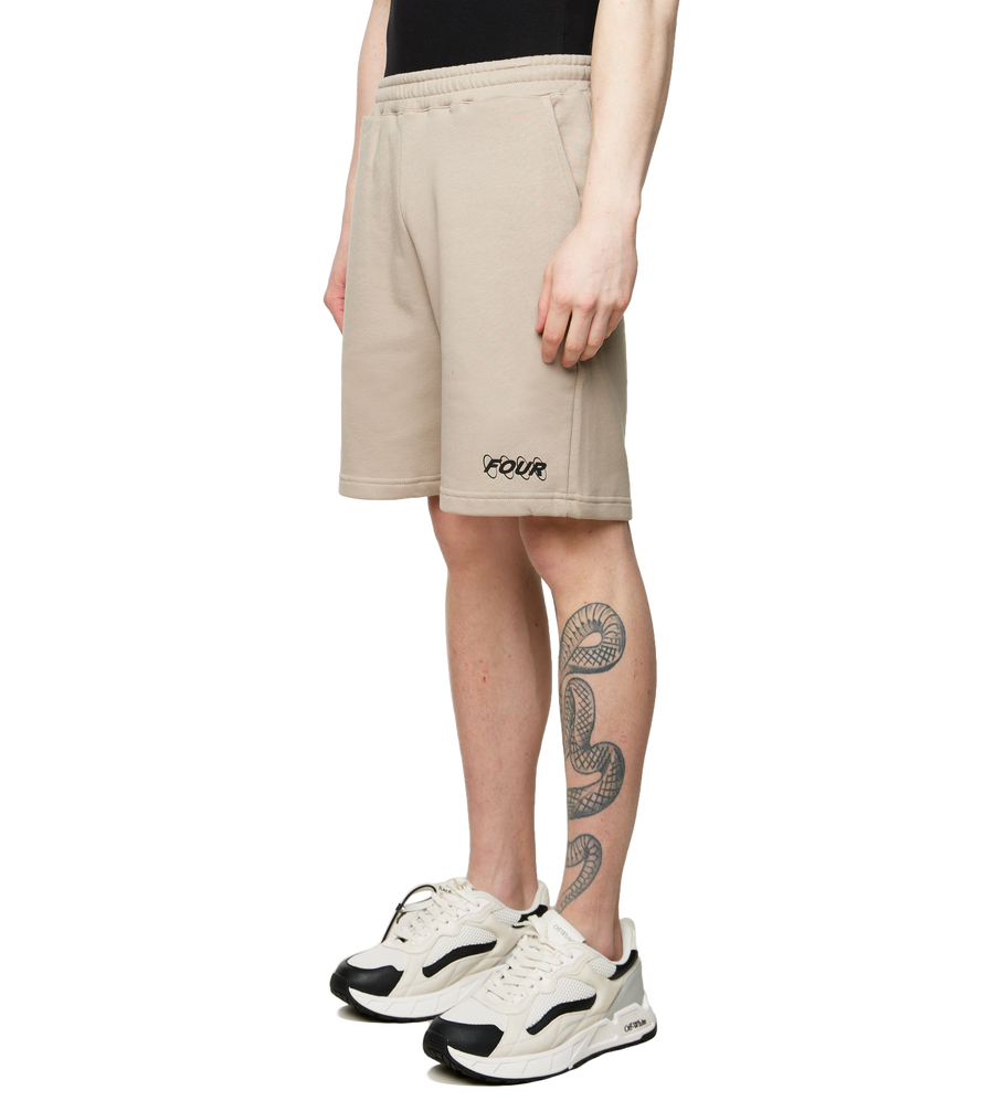 Circles Logo Shorts Vintage Khaki