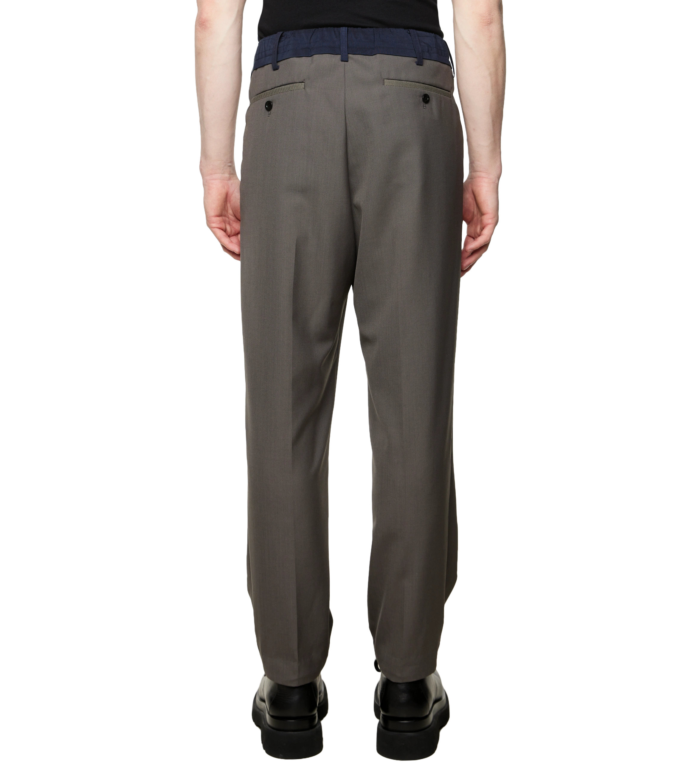 Tapered Drawstring Trousers Taupe