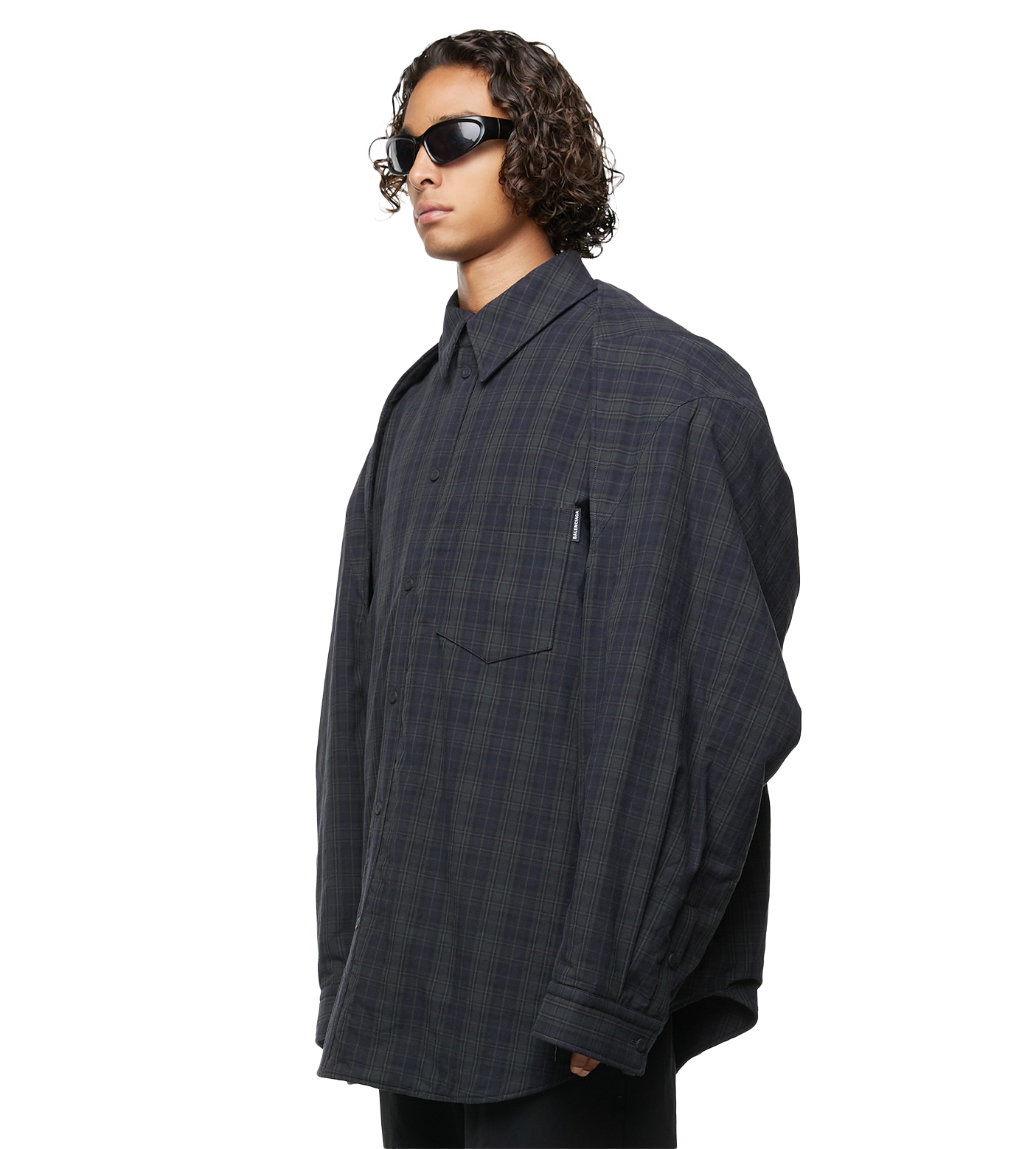 Detachable Sleeves Shirt Grey
