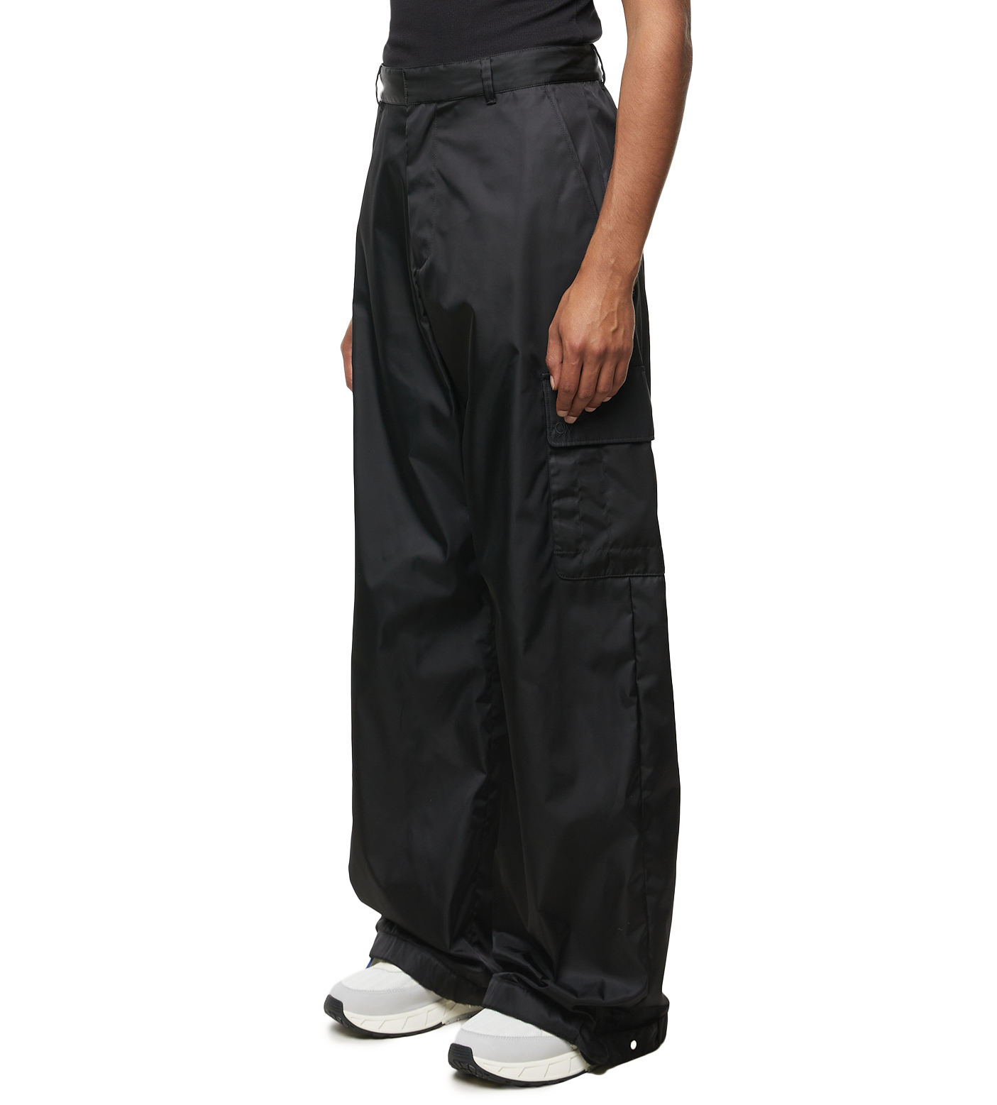 Mid-Rise Cargo Pants Black
