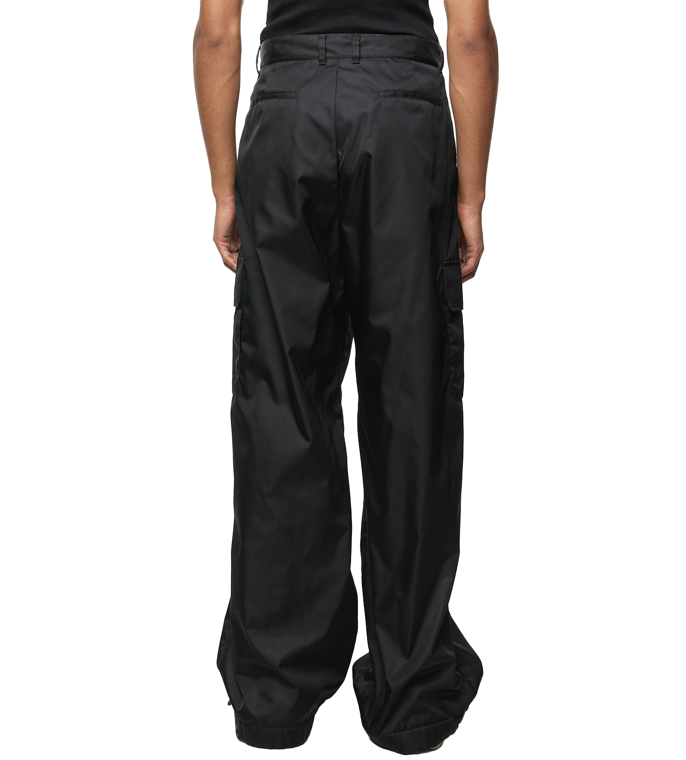 Mid-Rise Cargo Pants Black