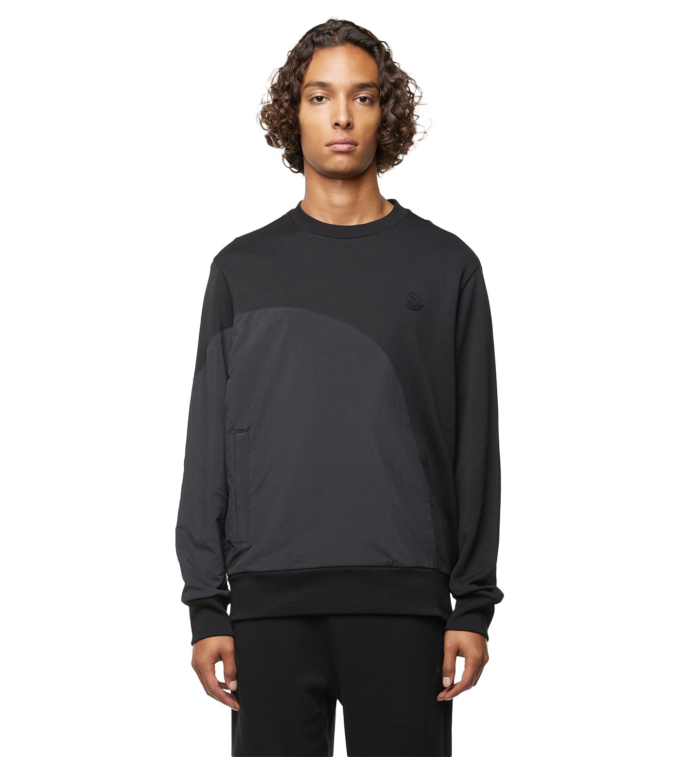 Double Textured Sweatshirt Black
