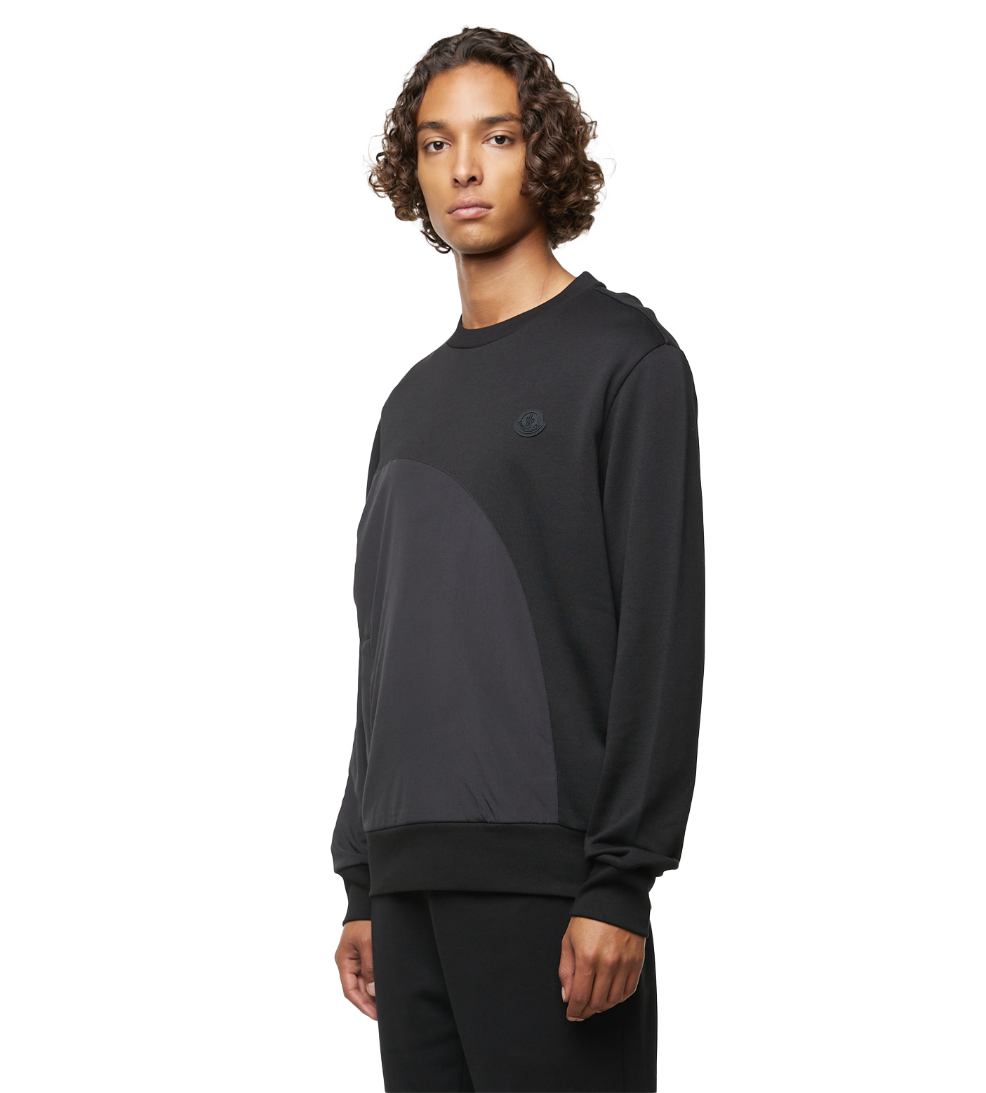 Double Textured Sweatshirt Black