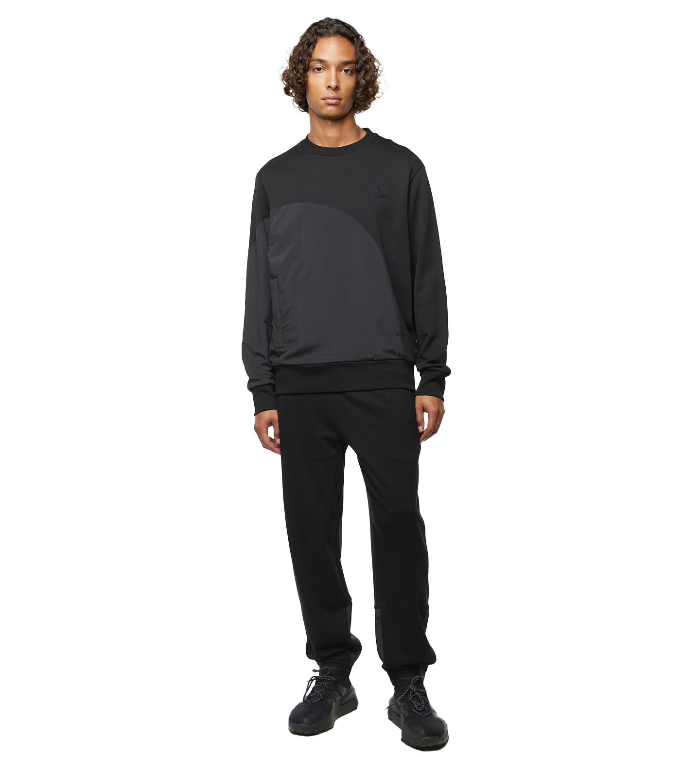 Double Textured Sweatshirt Black