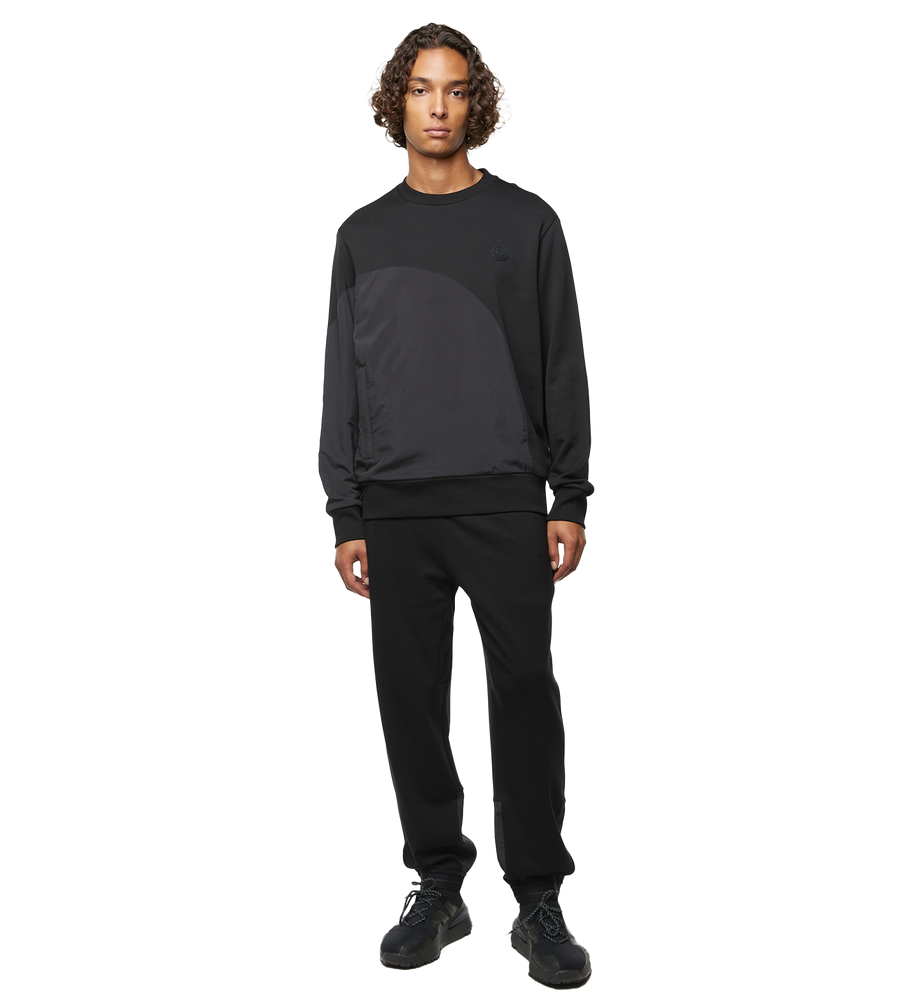 Double Textured Sweatshirt Black