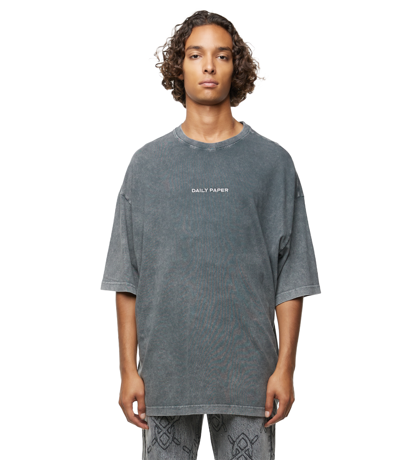 Oversized Flannel Roshon T-shirt Grey