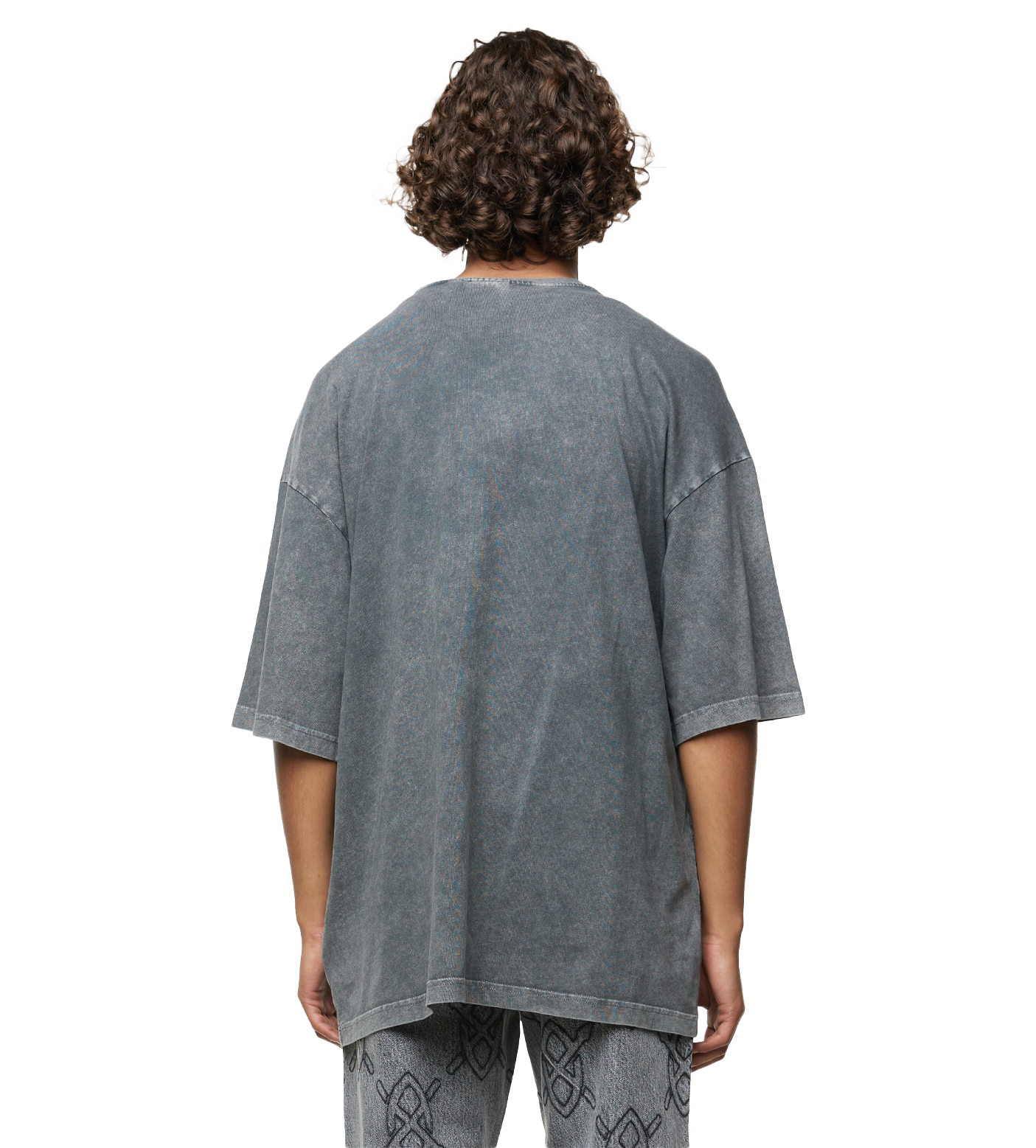 Oversized Flannel Roshon T-shirt Grey