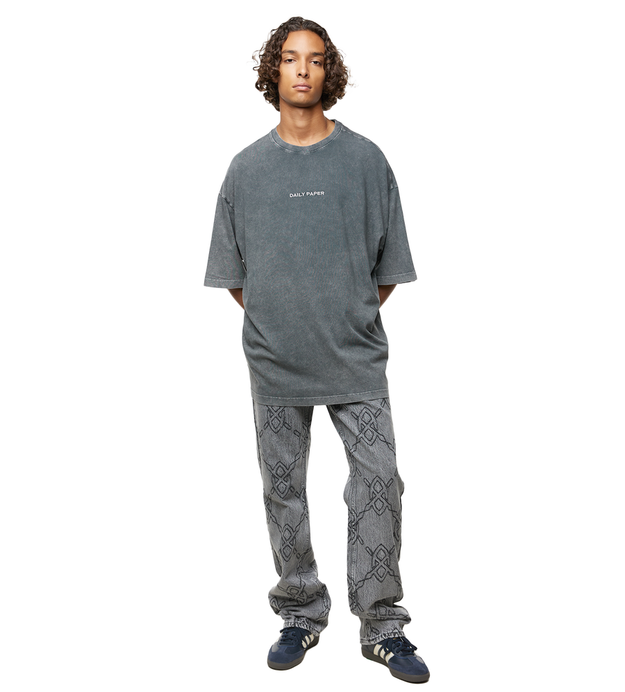 Oversized Flannel Roshon T-shirt Grey