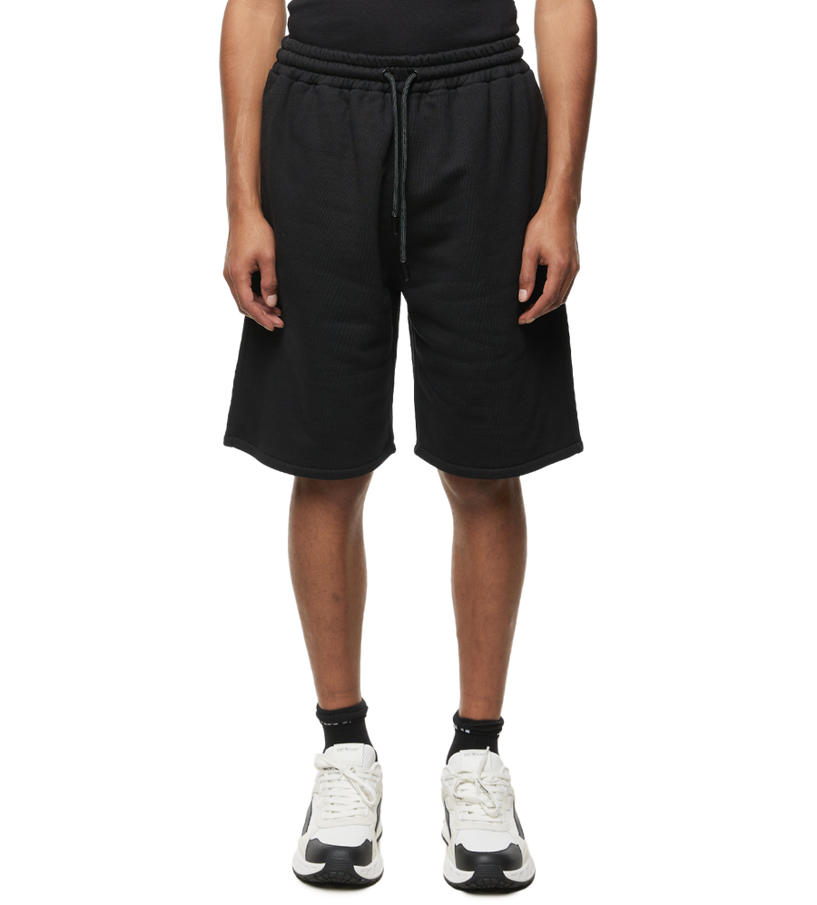 Stitch Diag Track Shorts Black