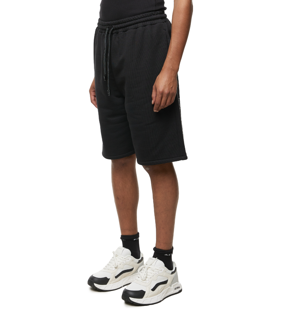 Stitch Diag Track Shorts Black