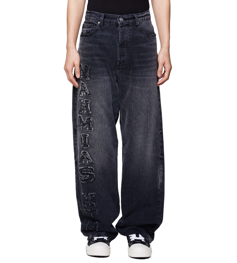 x Kodak Black Logo-Patch Wide Leg Jeans