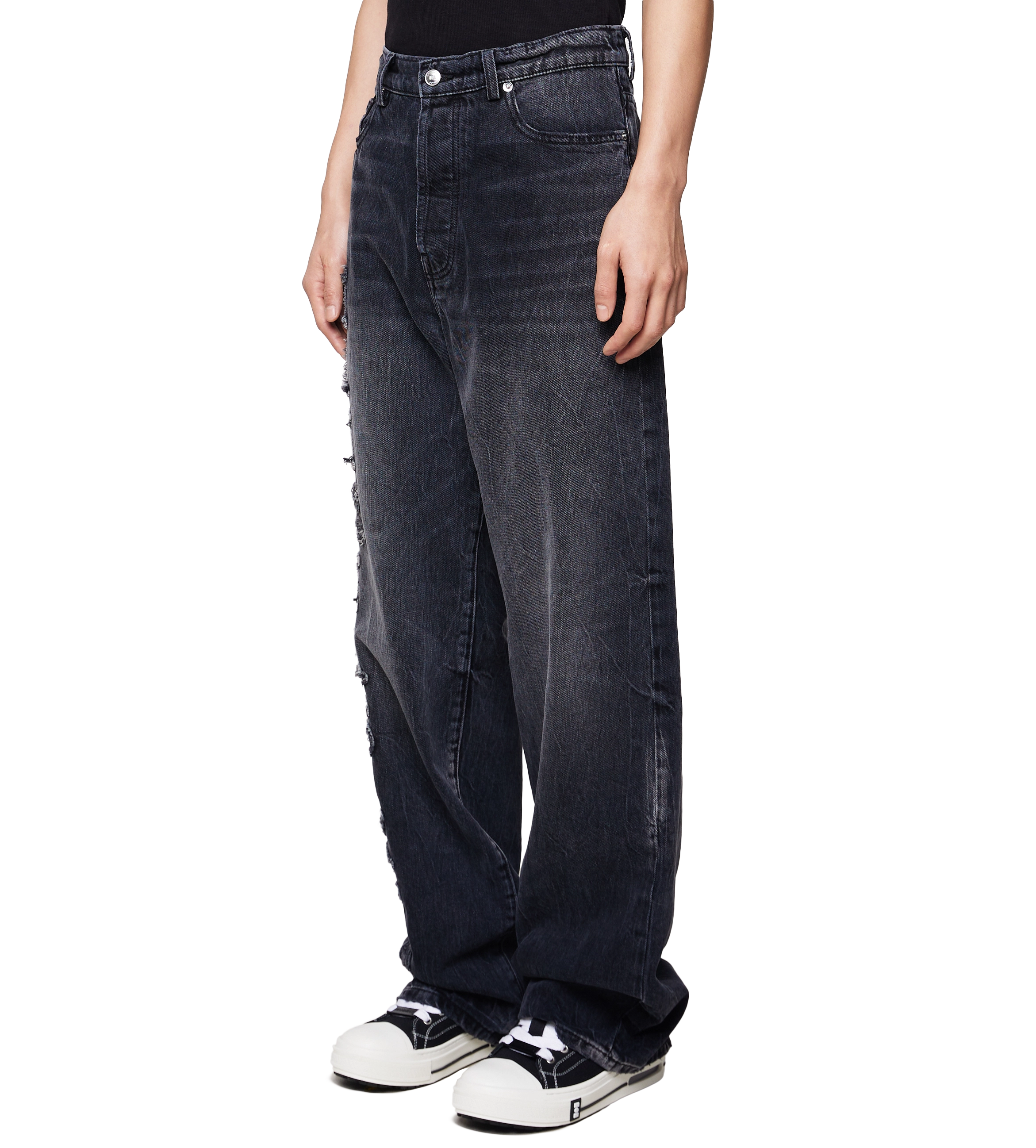 x Kodak Black Logo-Patch Wide Leg Jeans