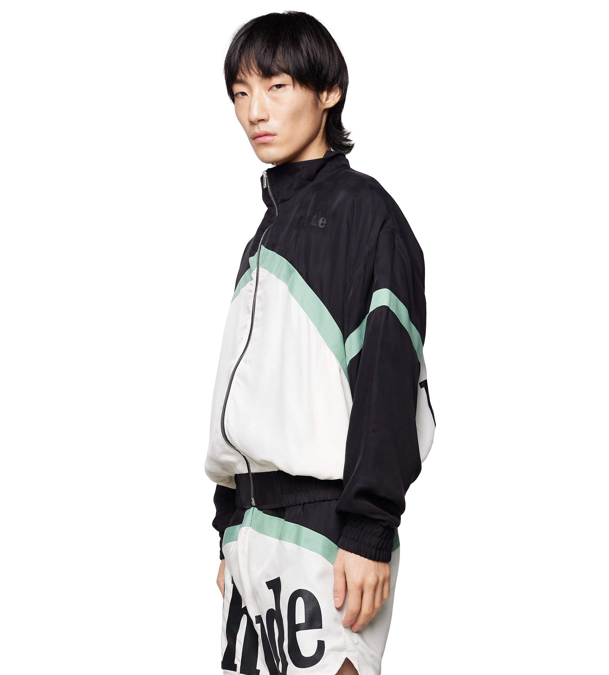 Awakening Striped Track Jacket Black