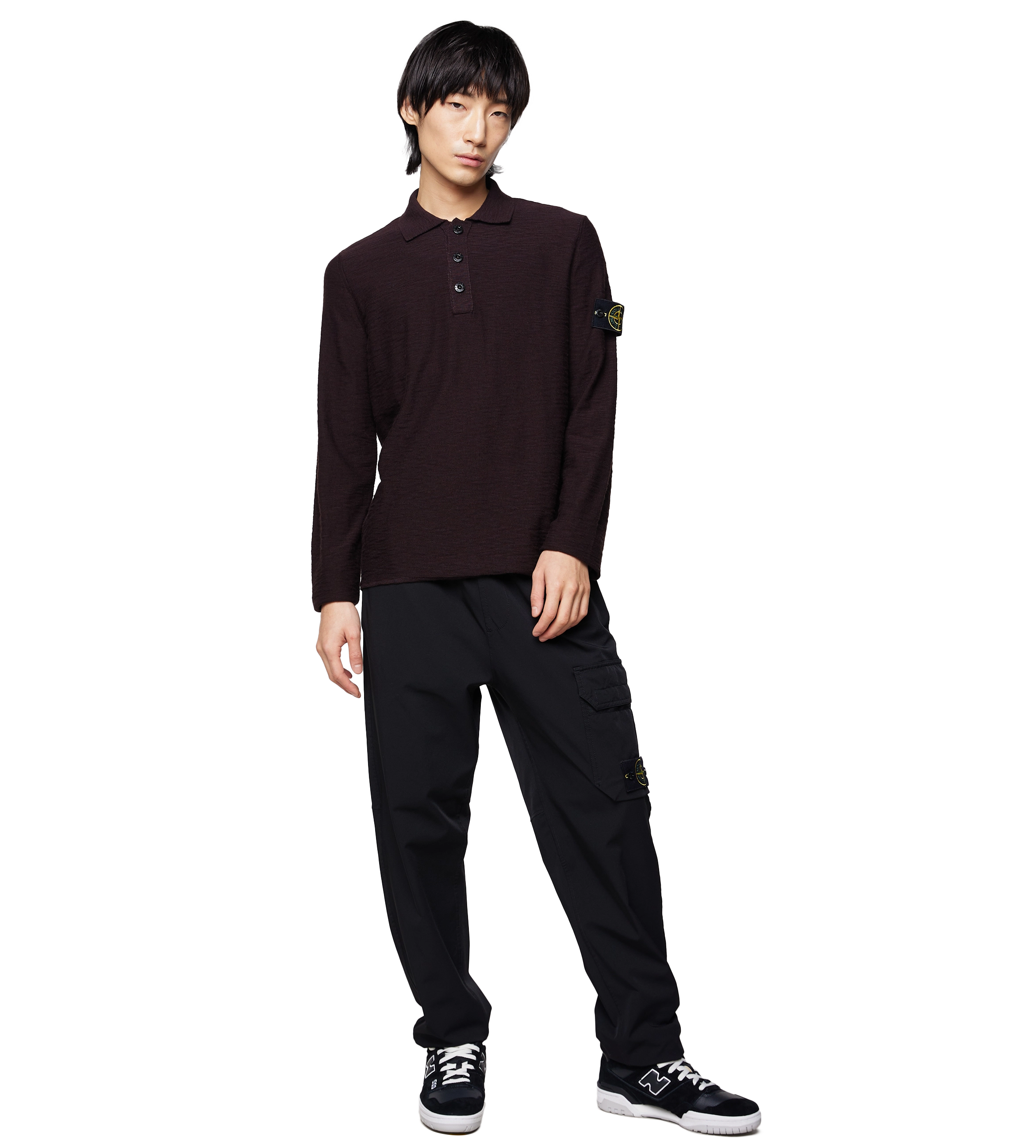 Knitted Polo Sweater Purple