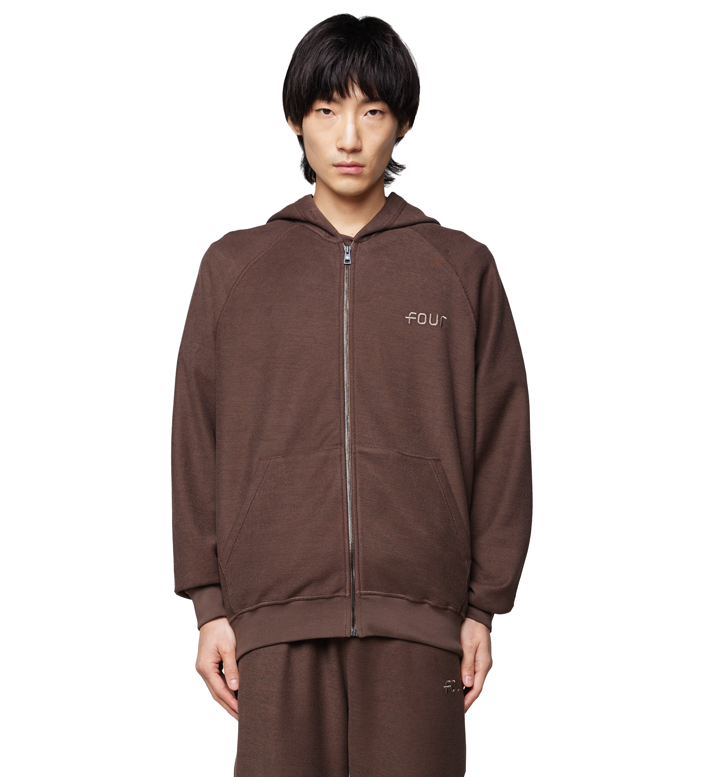 Zip Up Vest Inside Out Chocolate Brown