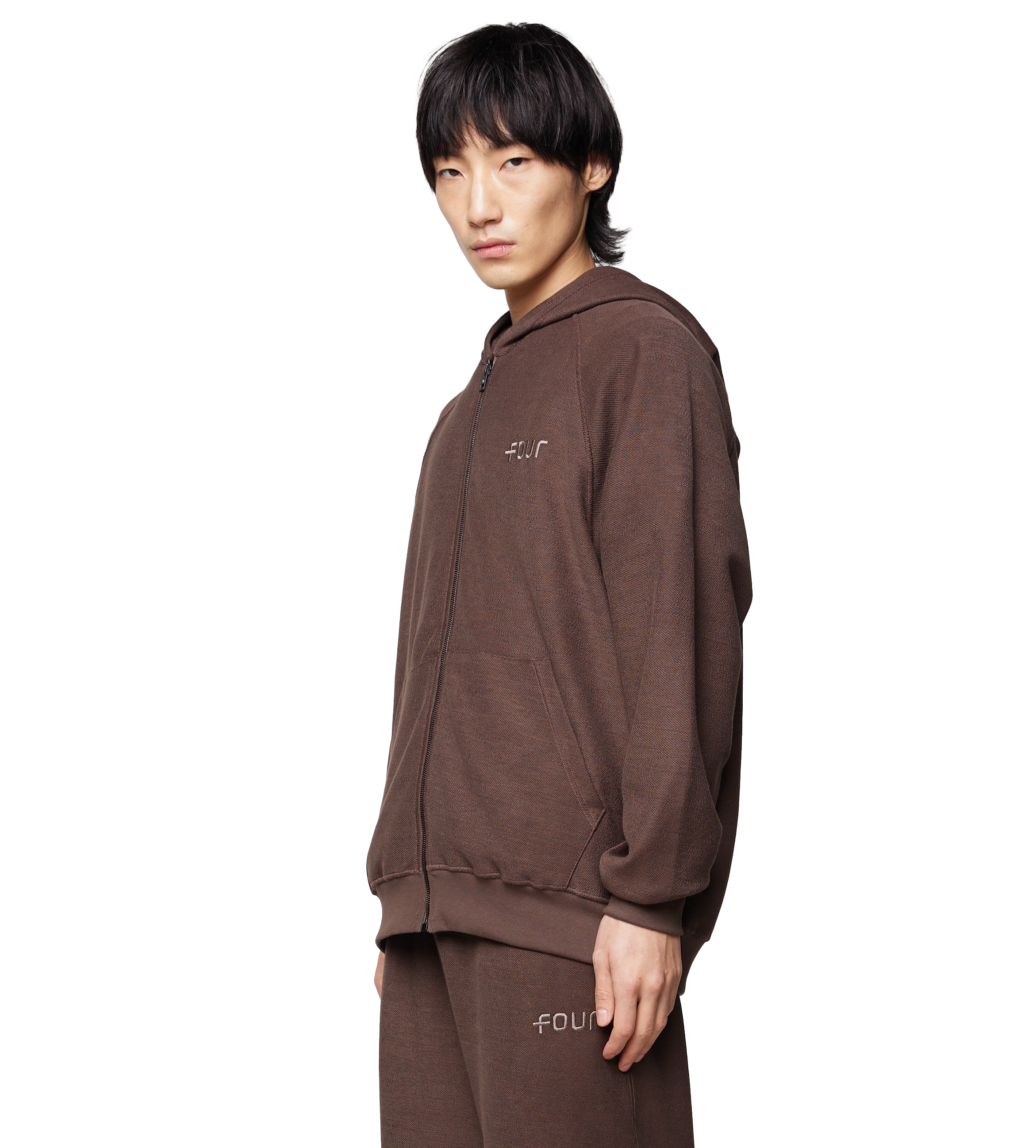 Zip Up Vest Inside Out Chocolate Brown