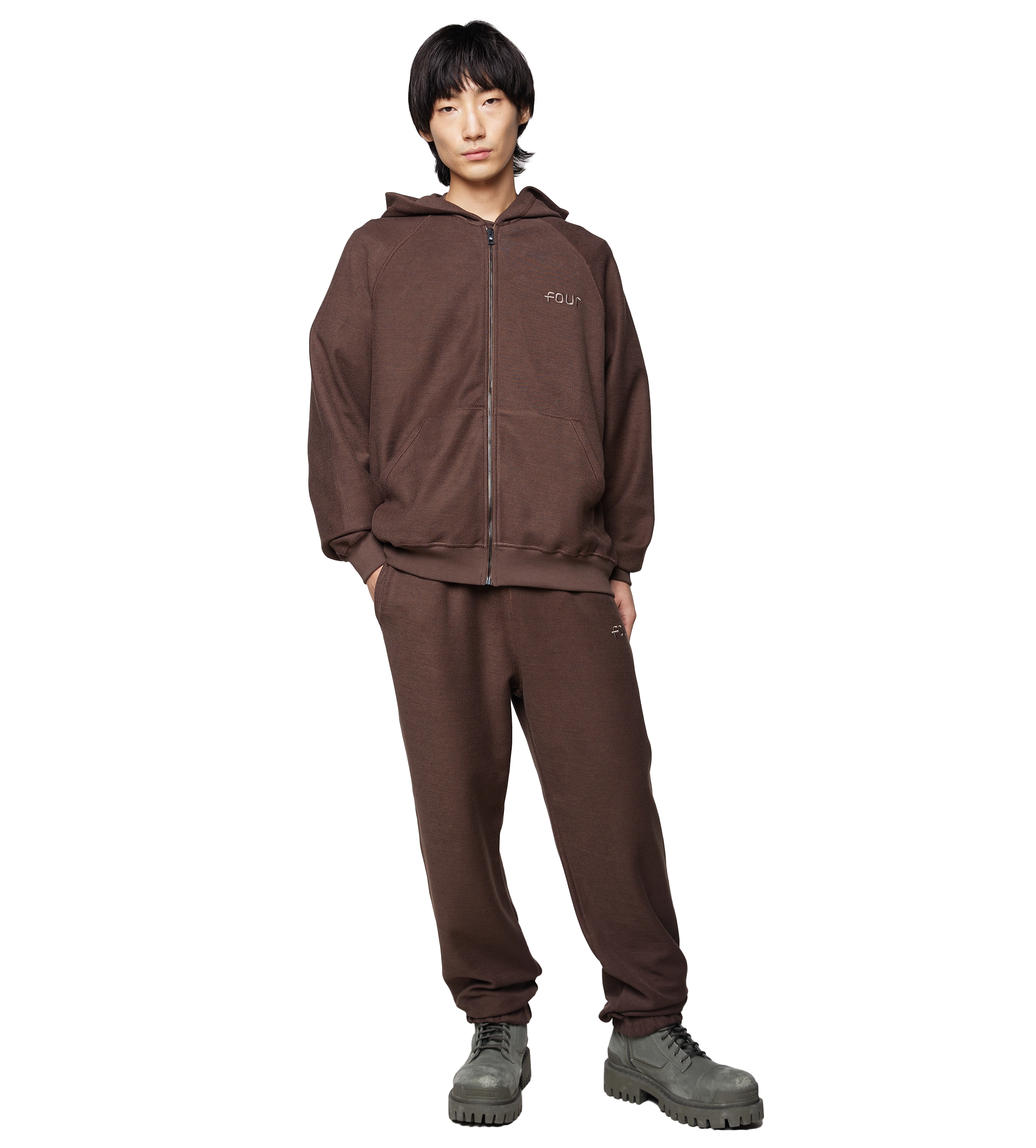 Zip Up Vest Inside Out Chocolate Brown
