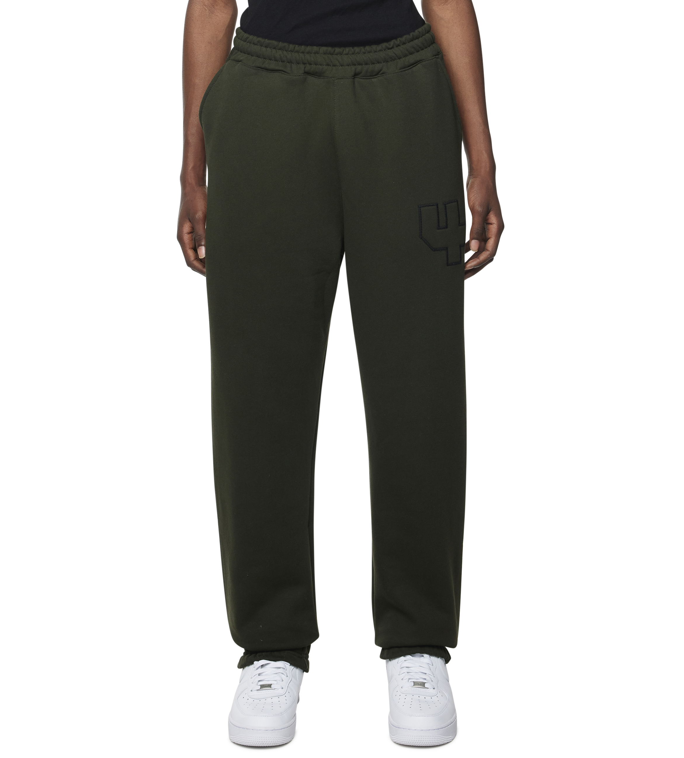 4 Patch Wide Leg Cuffed Pants Army Green