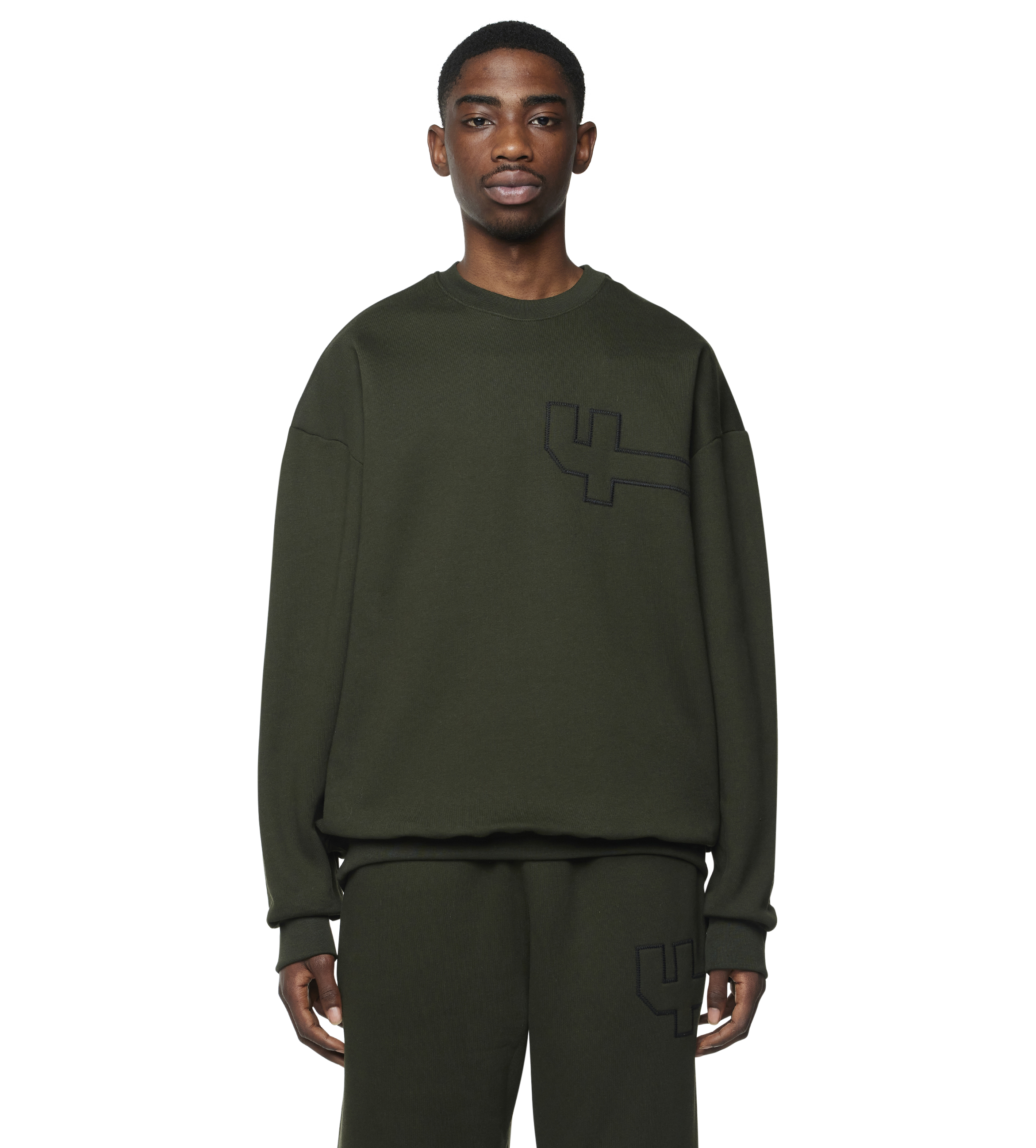 4 Patch Crewneck Army Green